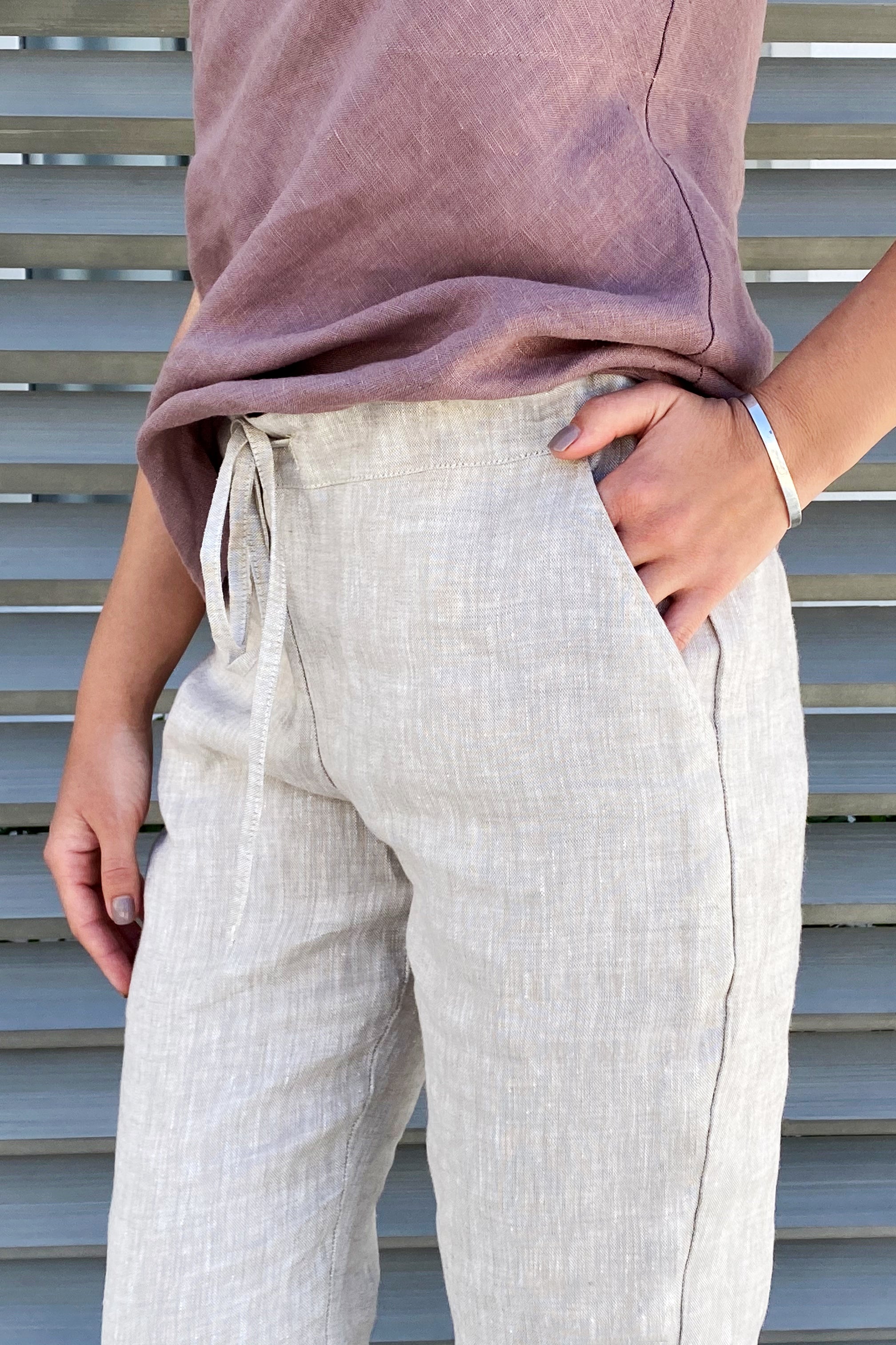 Women’s Linen Pants NARA in Beige