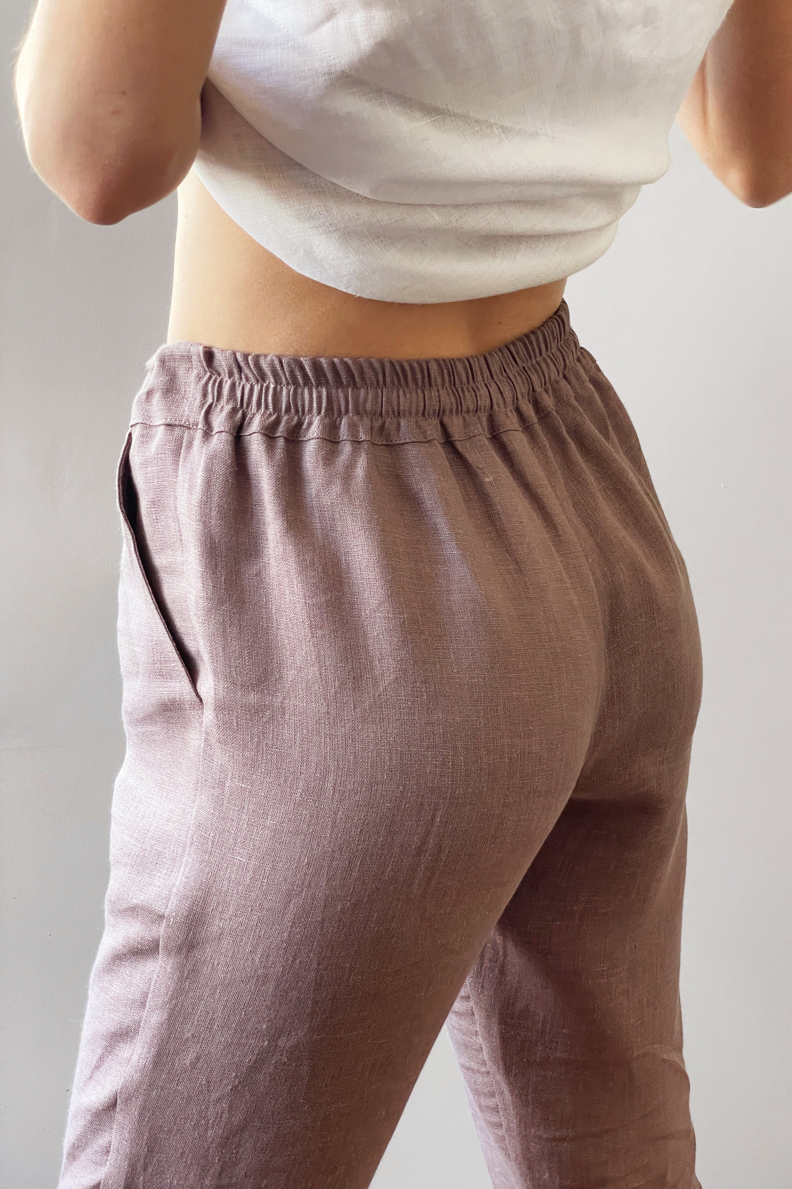 Women’s Linen Pants NARA in Latte