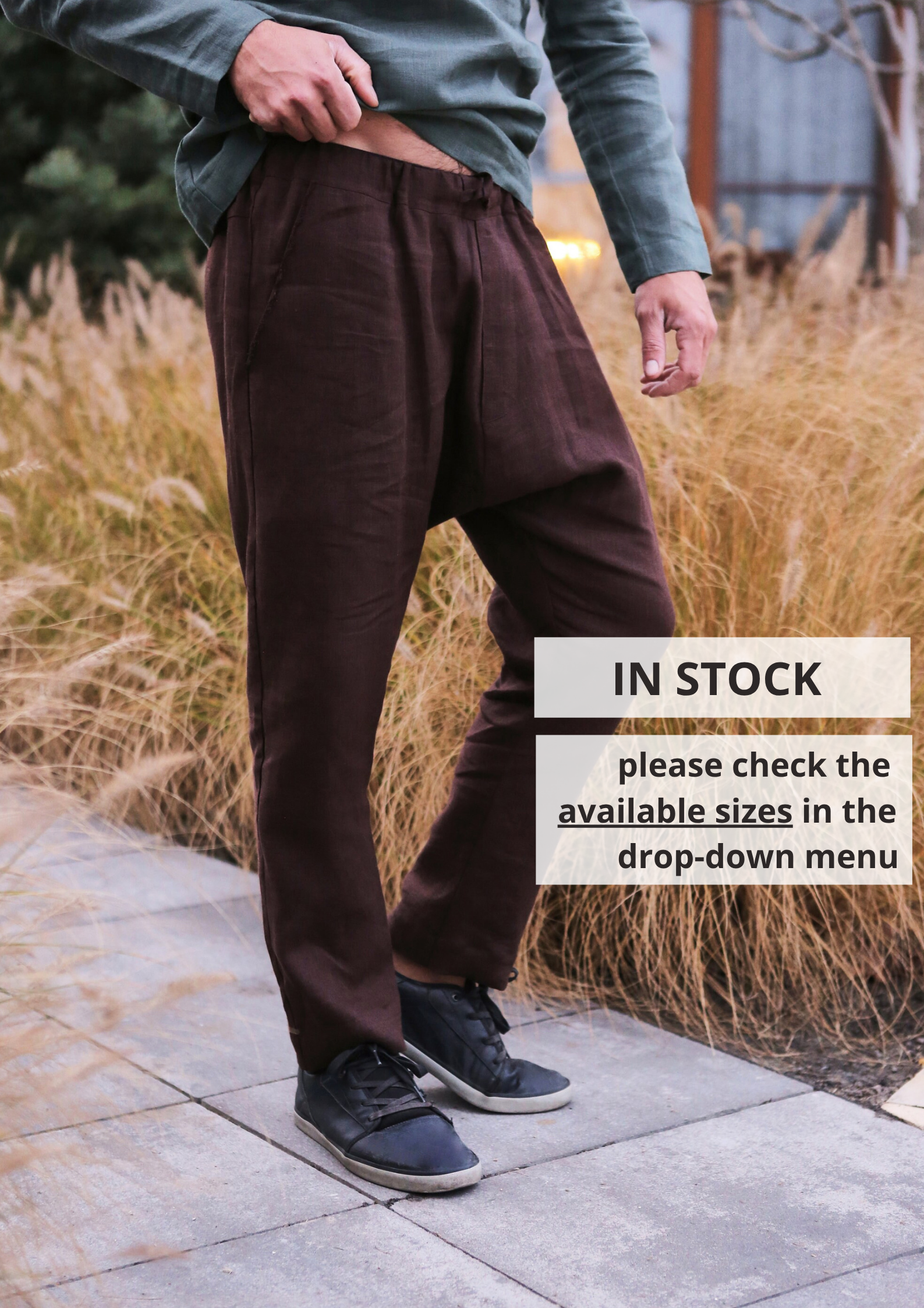 Men’s baggy linen pants HAWTHORN - IN STOCK