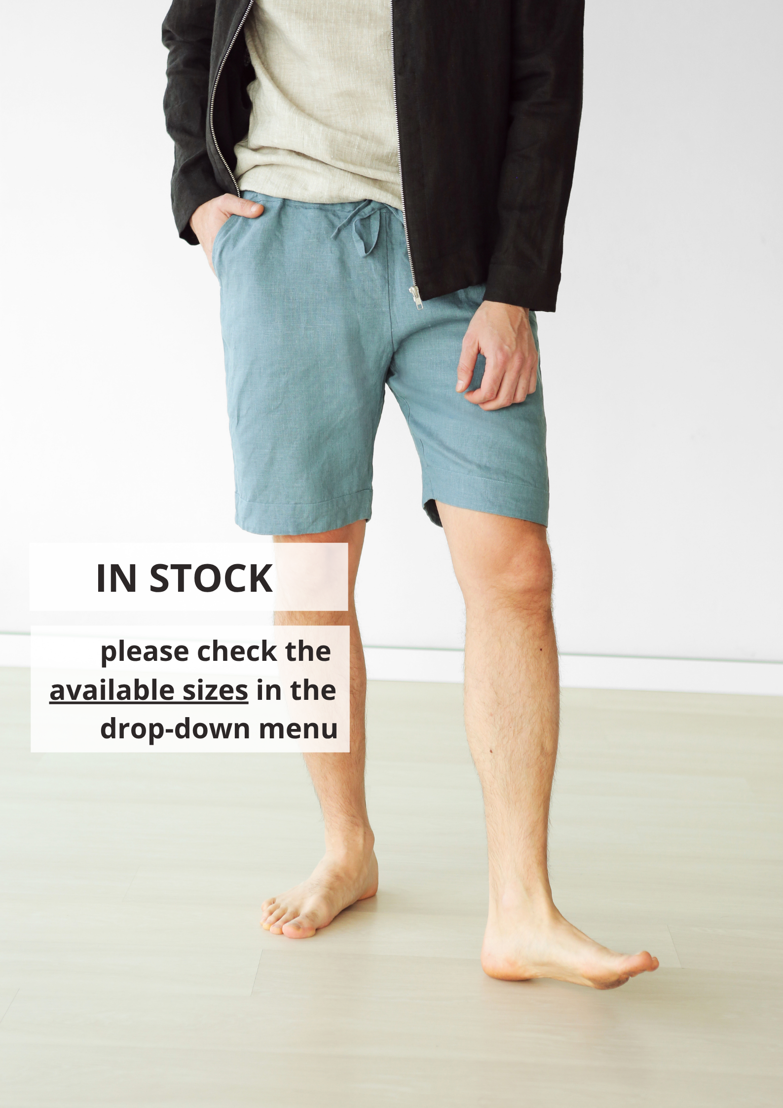 Men’s linen shorts ASH - IN STOCK