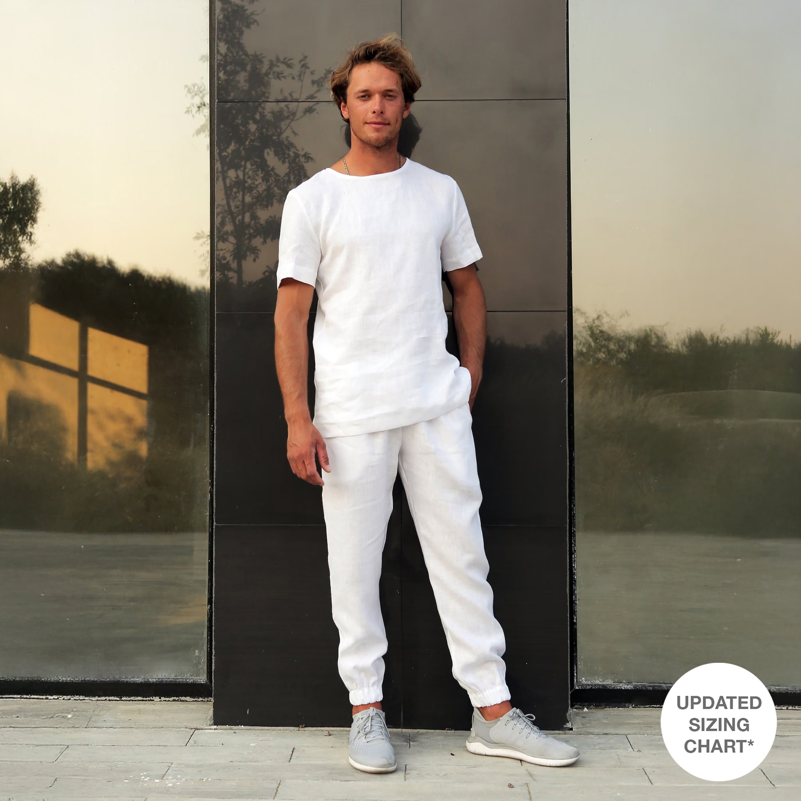 Men’s Linen Pants MOUNTAIN ASH in White