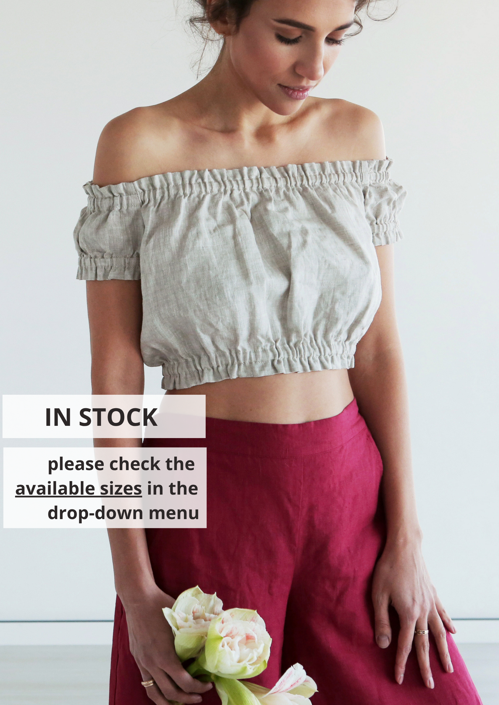 Off-The-Shoulder Crop Top CALLA - IN STOCK
