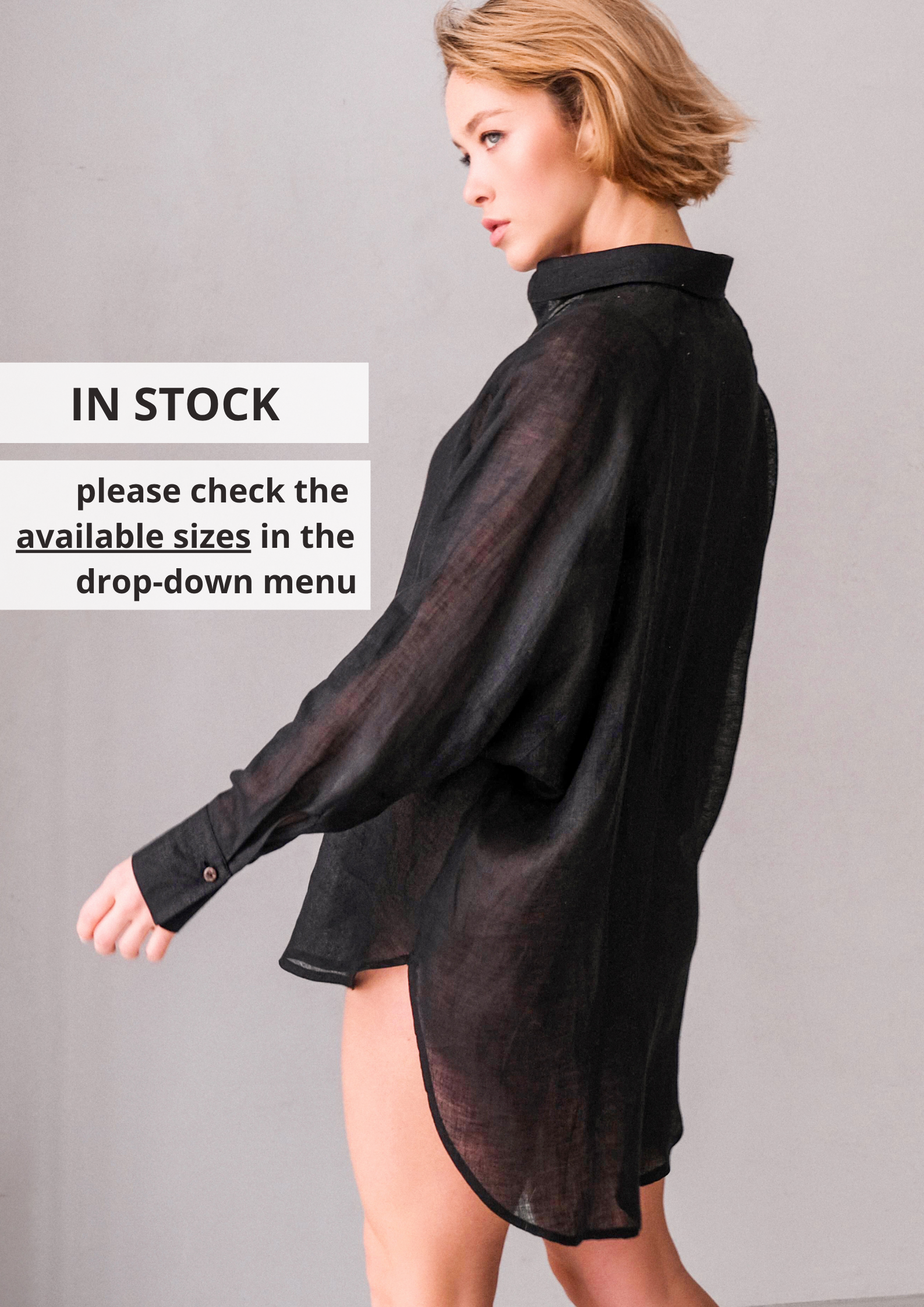 Oversized Linen Shirt CLOVER - IN STOCK