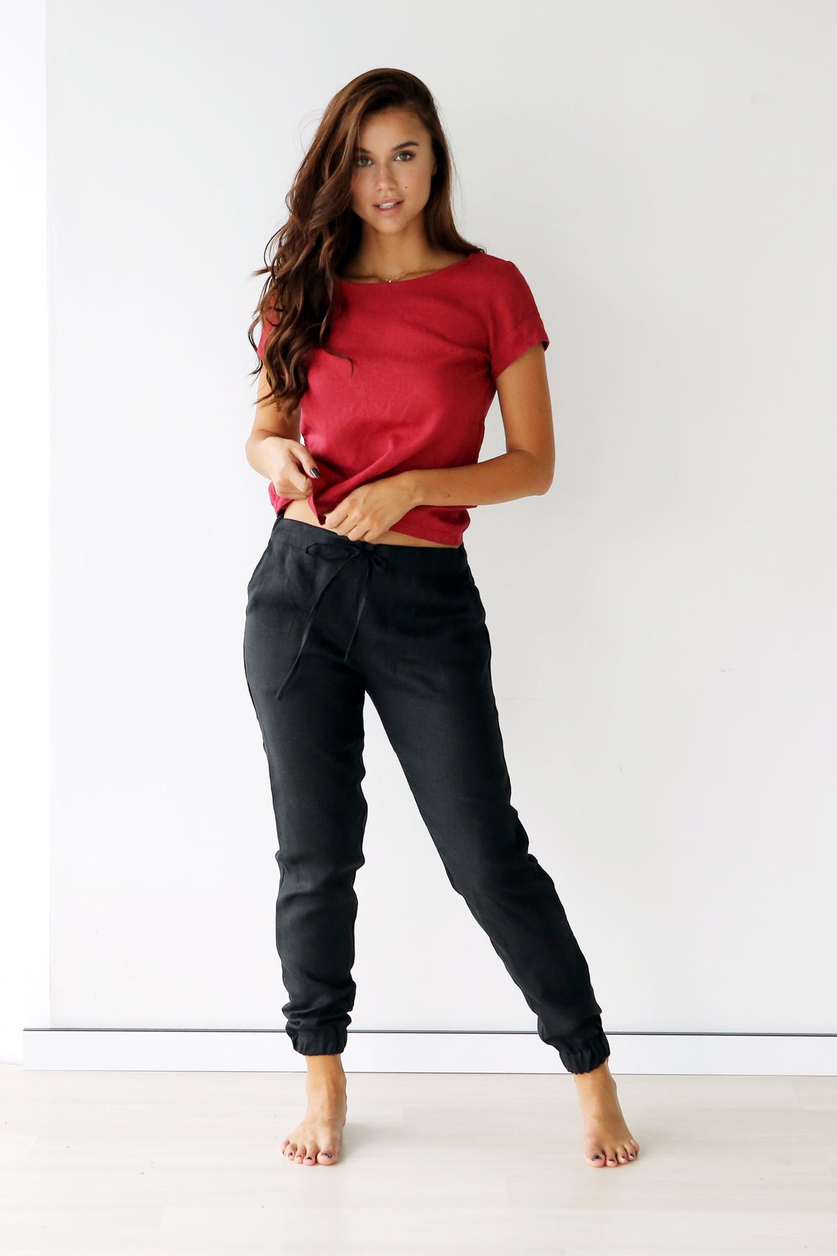 Women’s Linen Pants NARA in Black