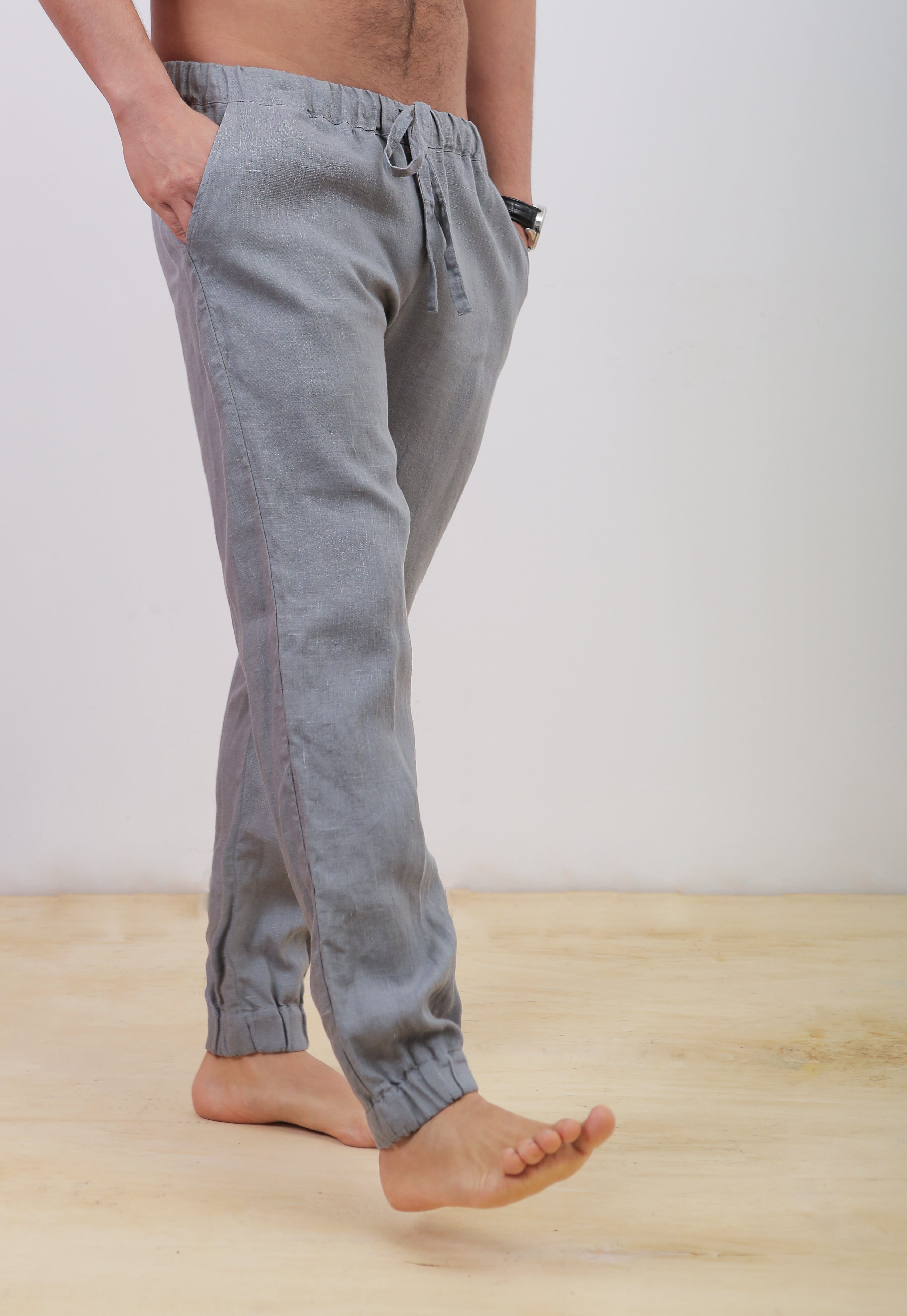 Men’s linen pants MOUNTAIN ASH in Light grey