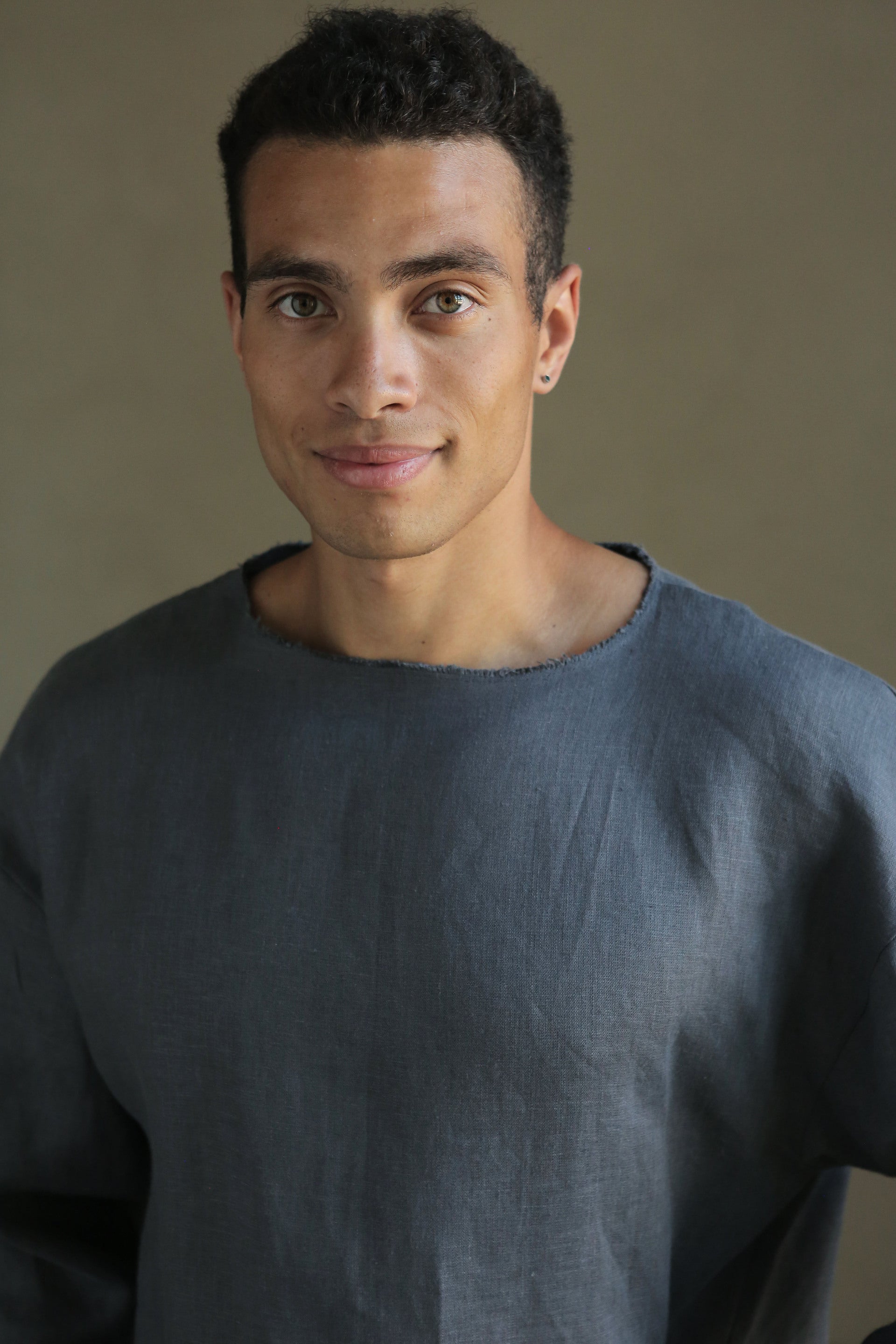 Men’s linen oversizes sweatshirt SAGE in Dark grey