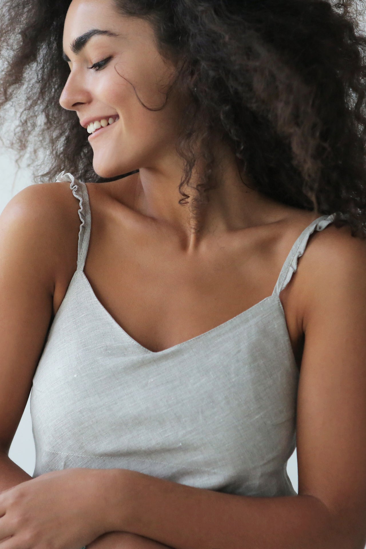 Women’s Maxi Linen Dress IRIS in Beige