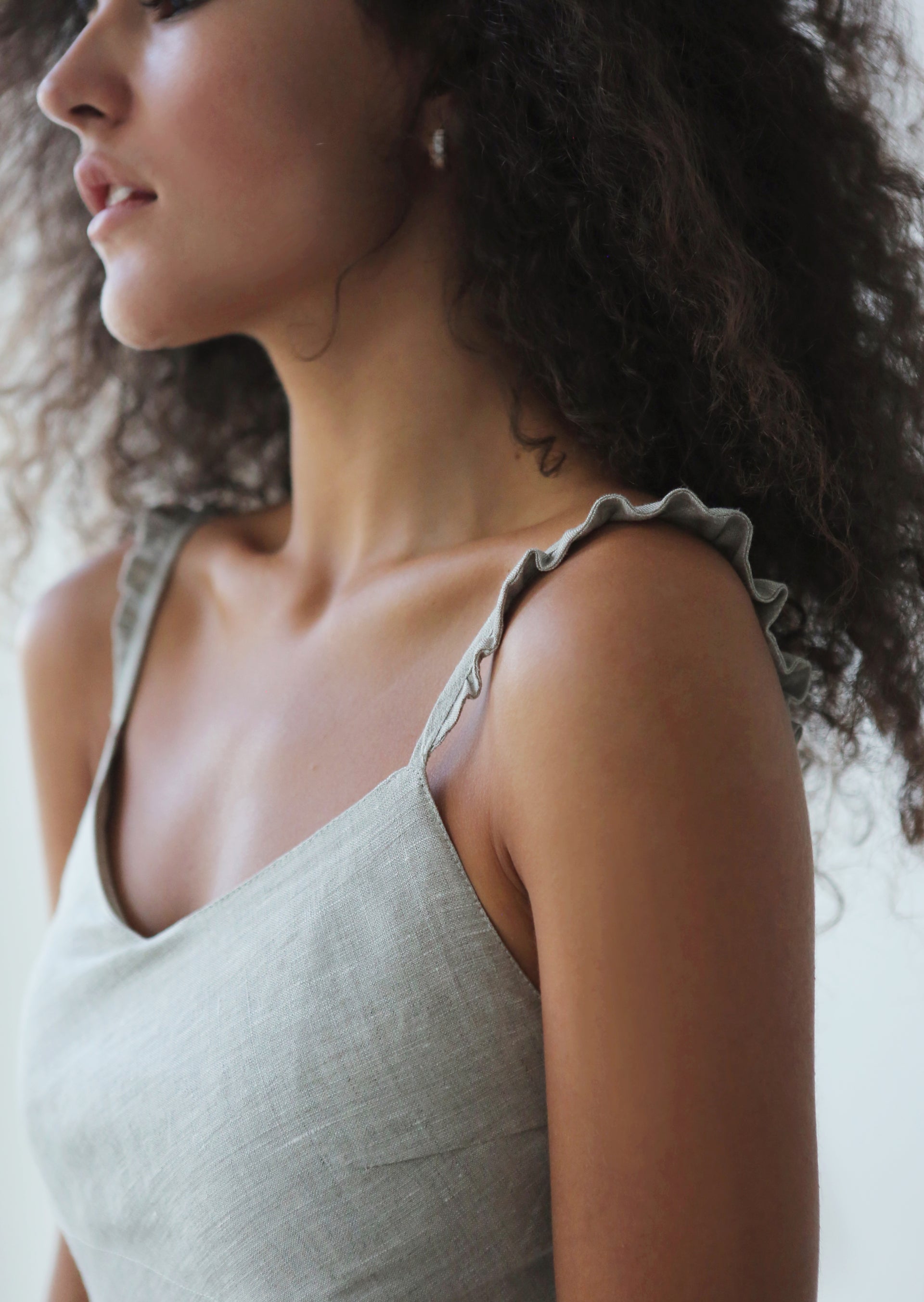 Women’s Maxi Linen Dress IRIS in Beige