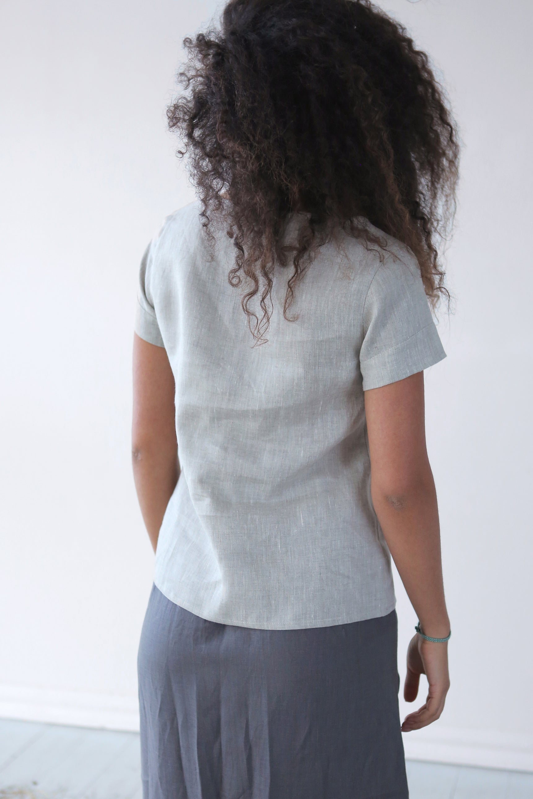 Women's Linen T-Shirt NERINE in Beige