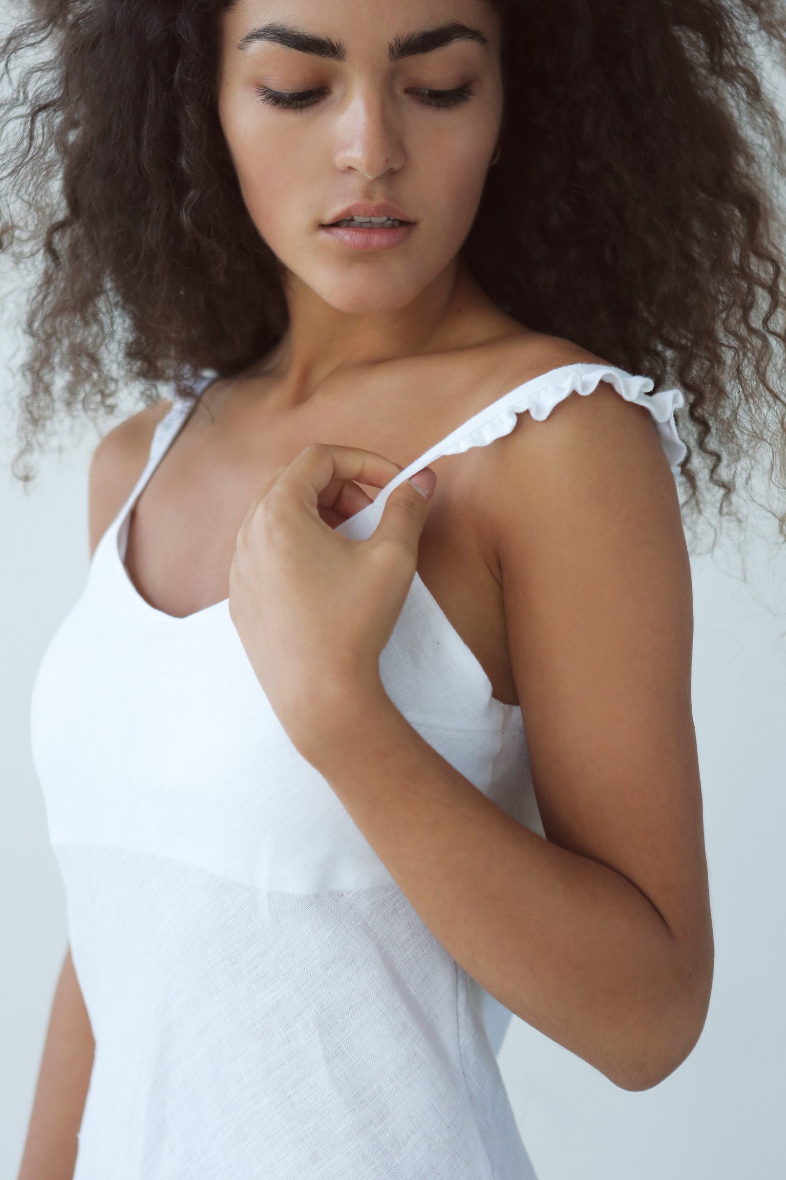 Women’s Mini Linen Dress DAISY in White