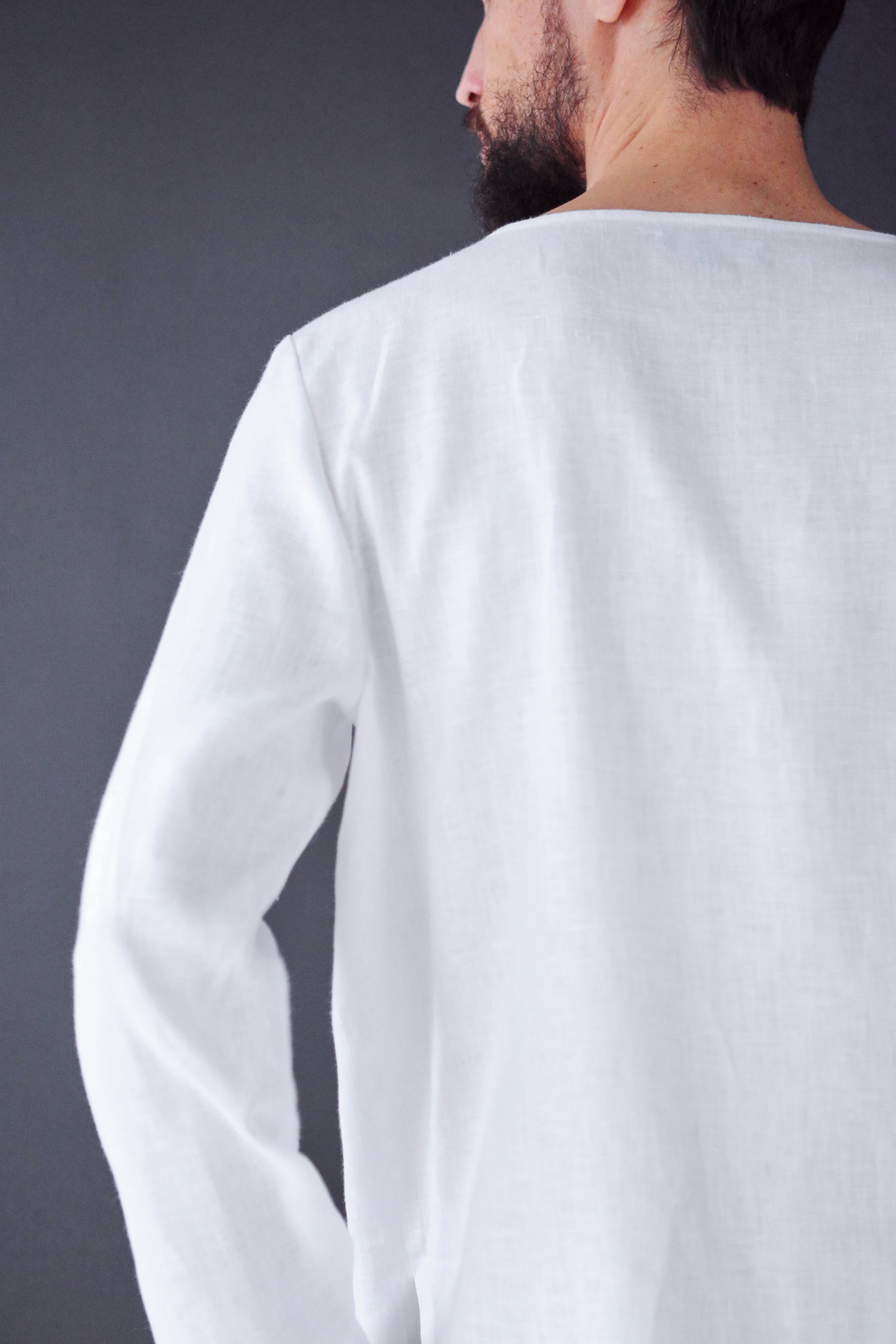 Men’s Linen Tunic MAPLE in White