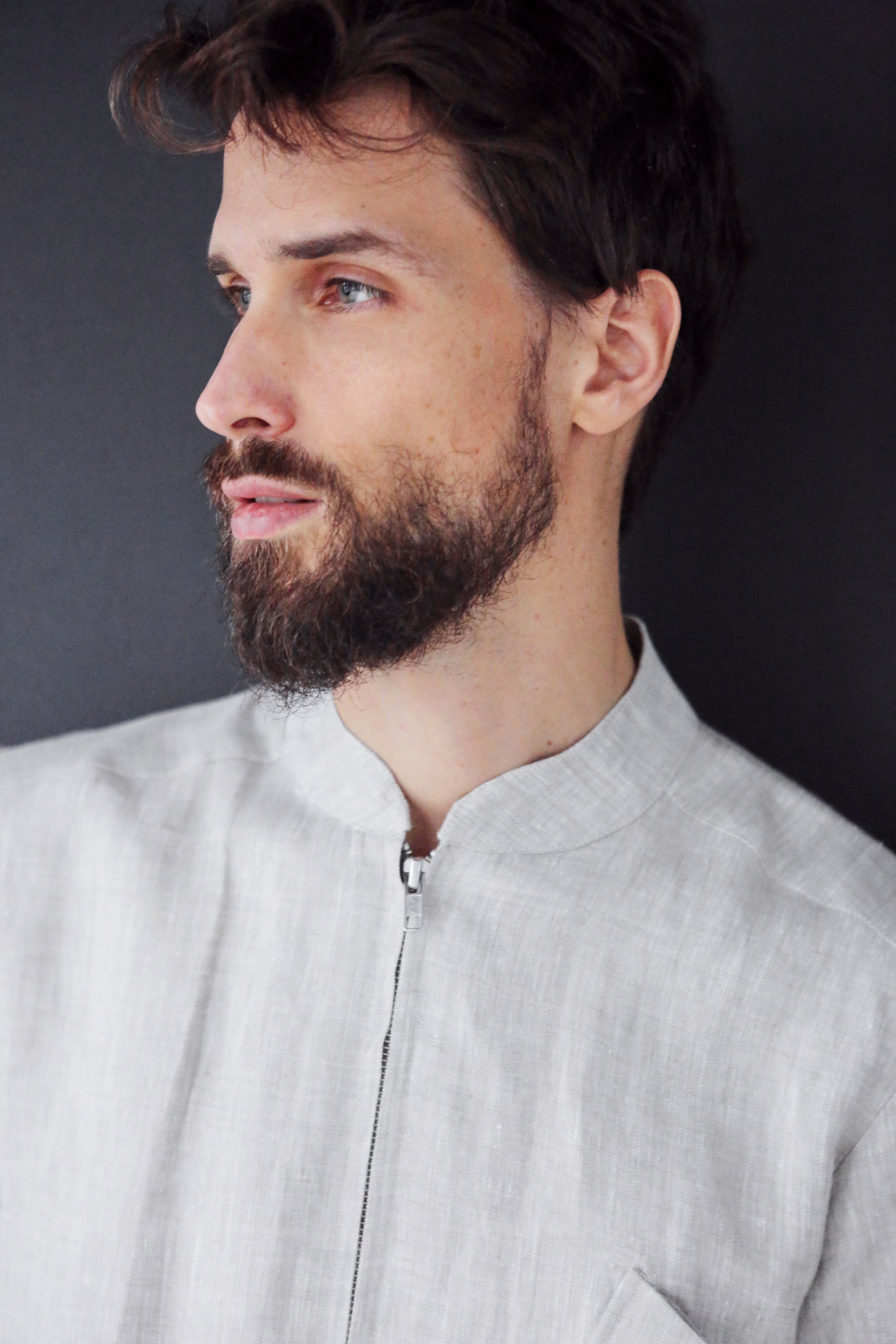 Mens Linen Jumpsuit PALO SANTO in Beige