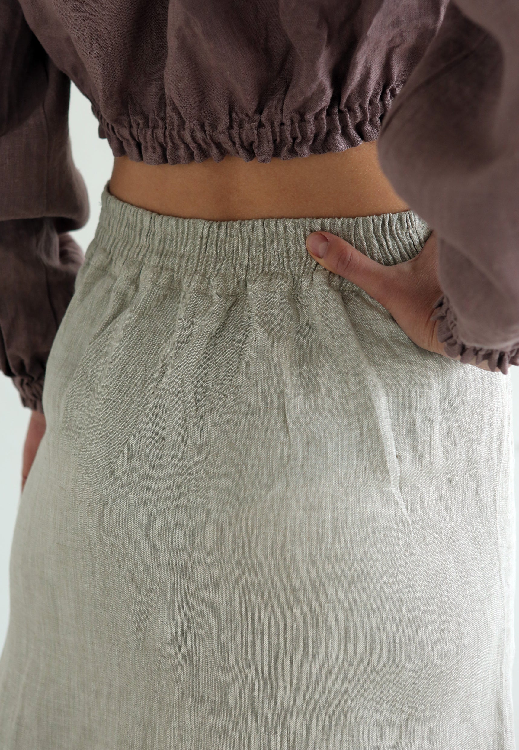 Women’s Linen Skirt SENNA in Beige