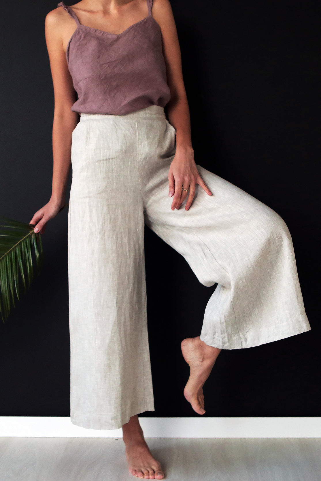 Women’s Linen Сulottes PALMA in Beige