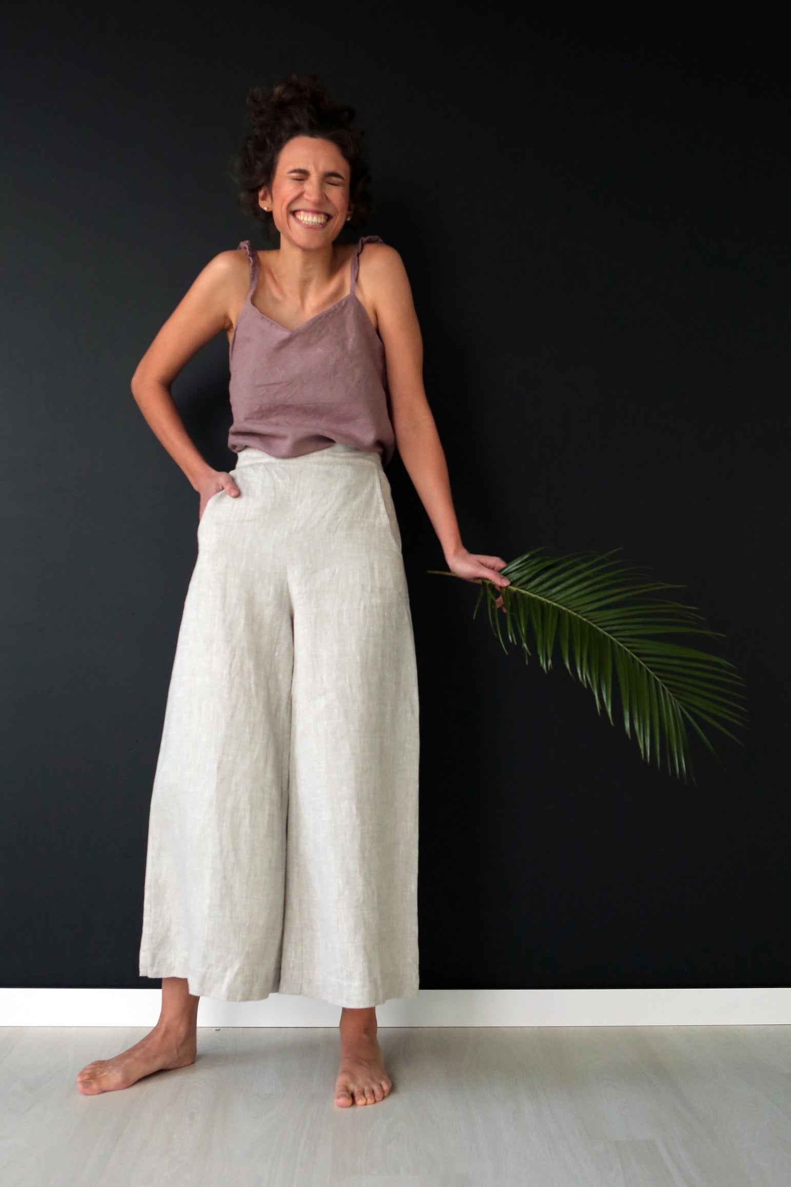 Women’s Linen Сulottes PALMA in Beige