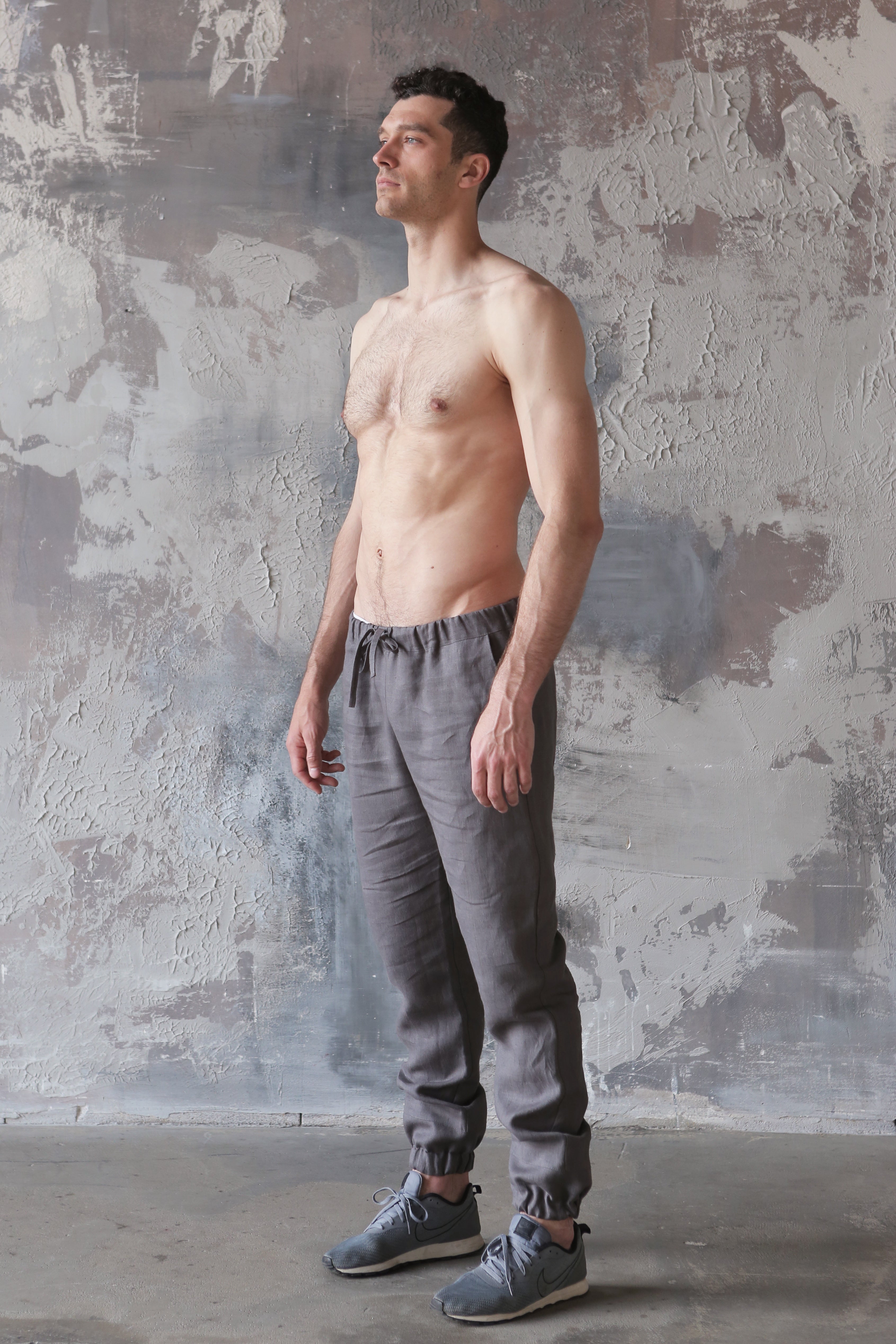 Men’s linen pants MOUNTAIN ASH in Dark grey