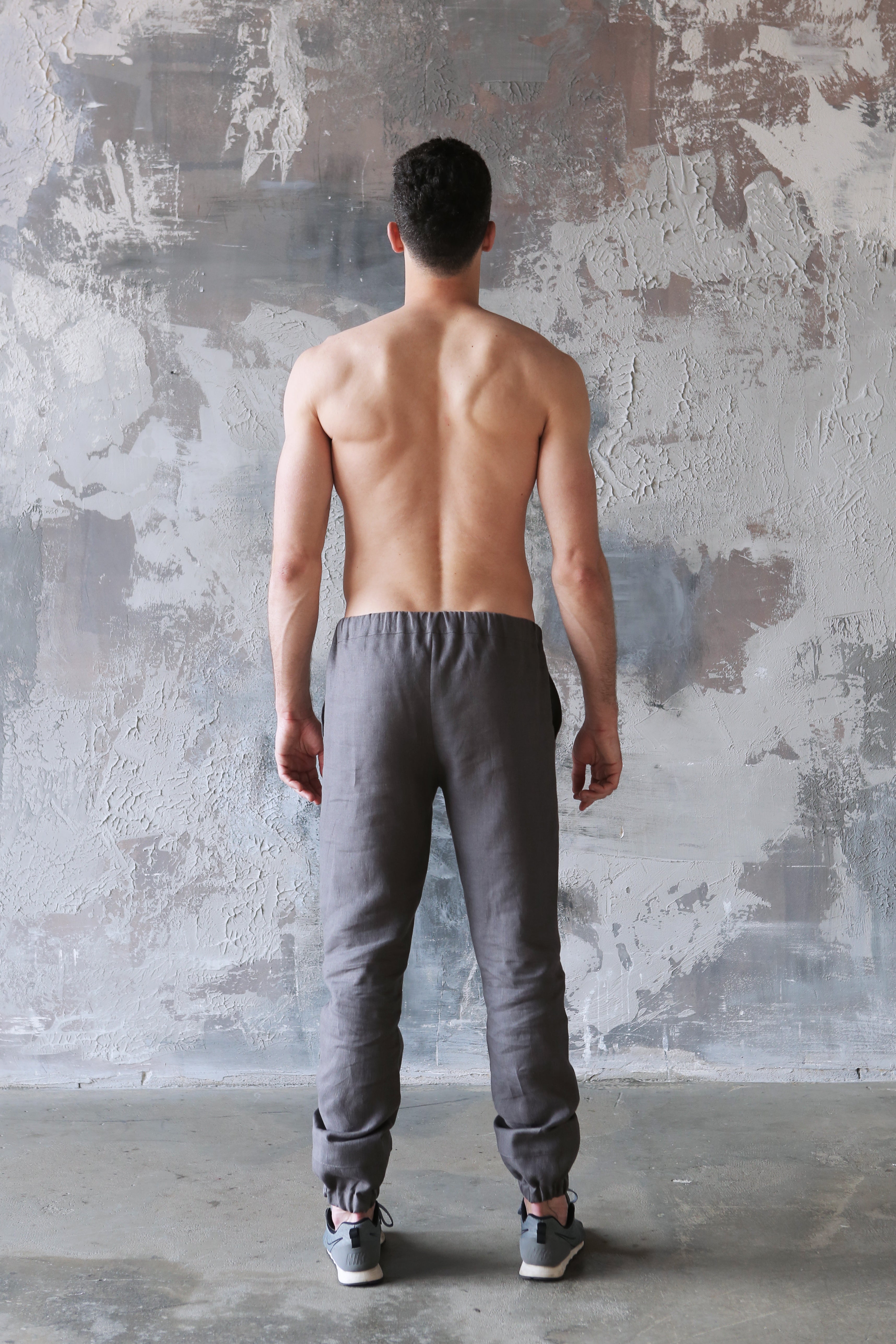 Men’s linen pants MOUNTAIN ASH in Dark grey