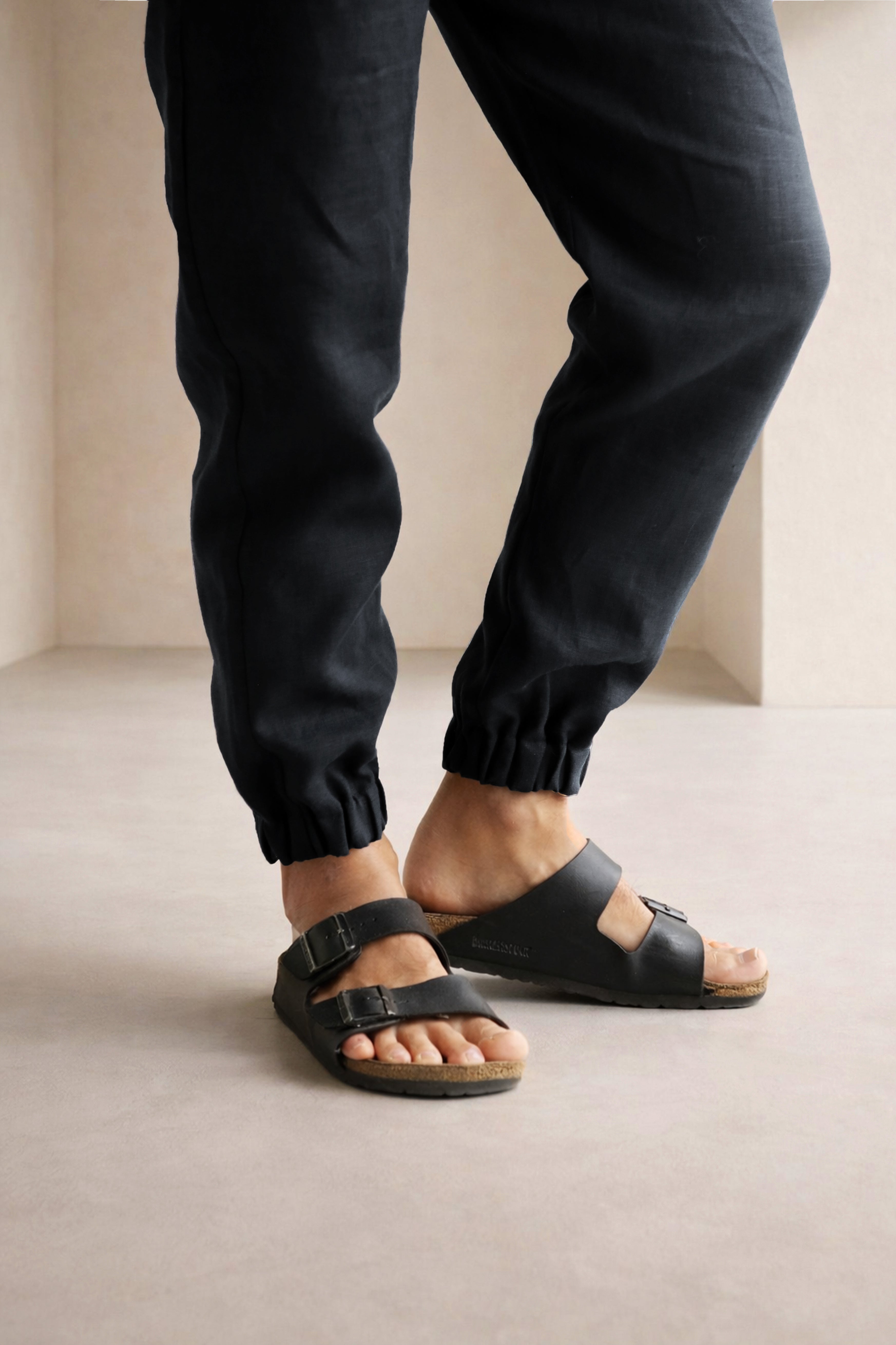 Men's Linen Pants MOUNTAIN ASH in Black