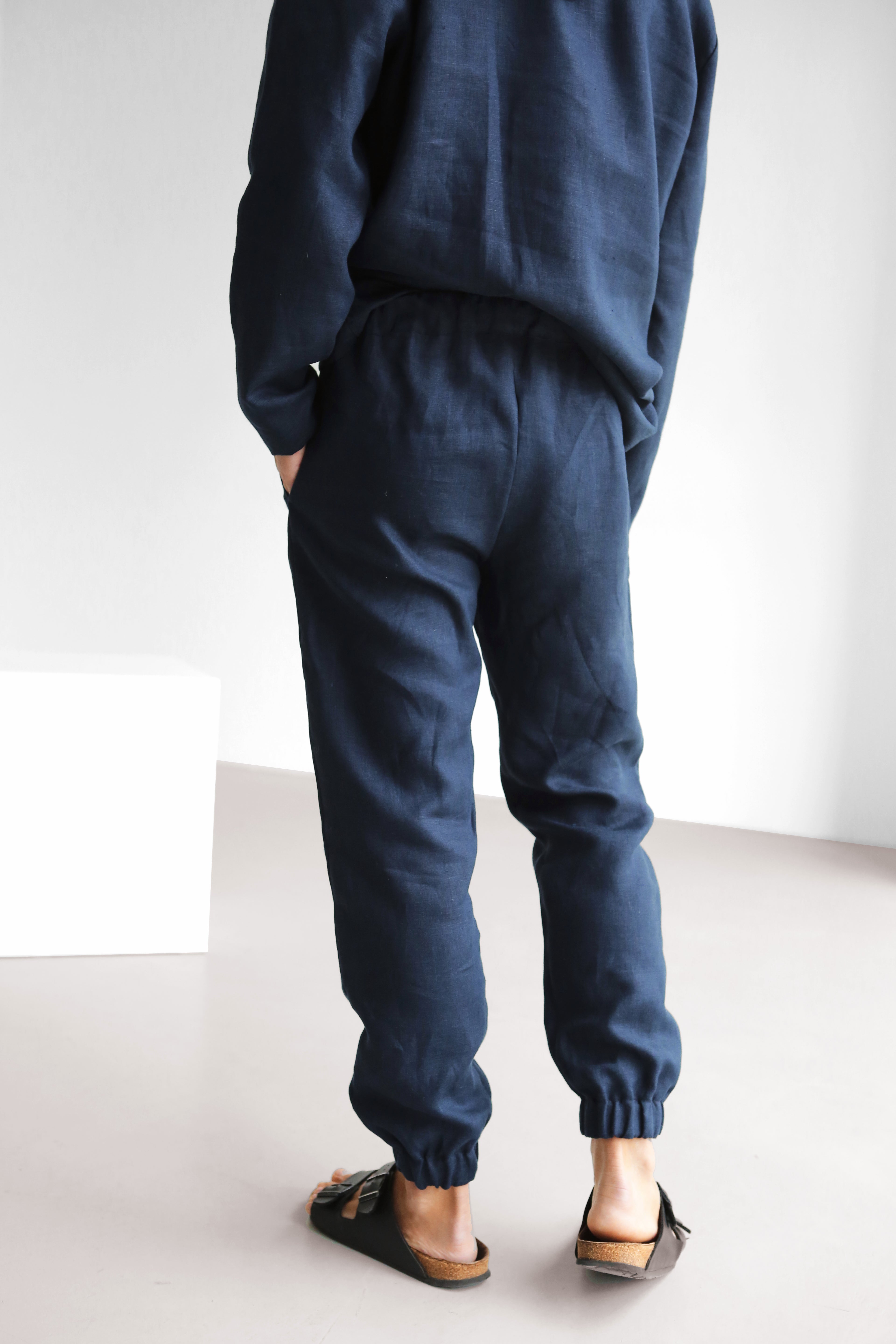 Men’s linen pants MOUNTAIN ASH in Dark blue