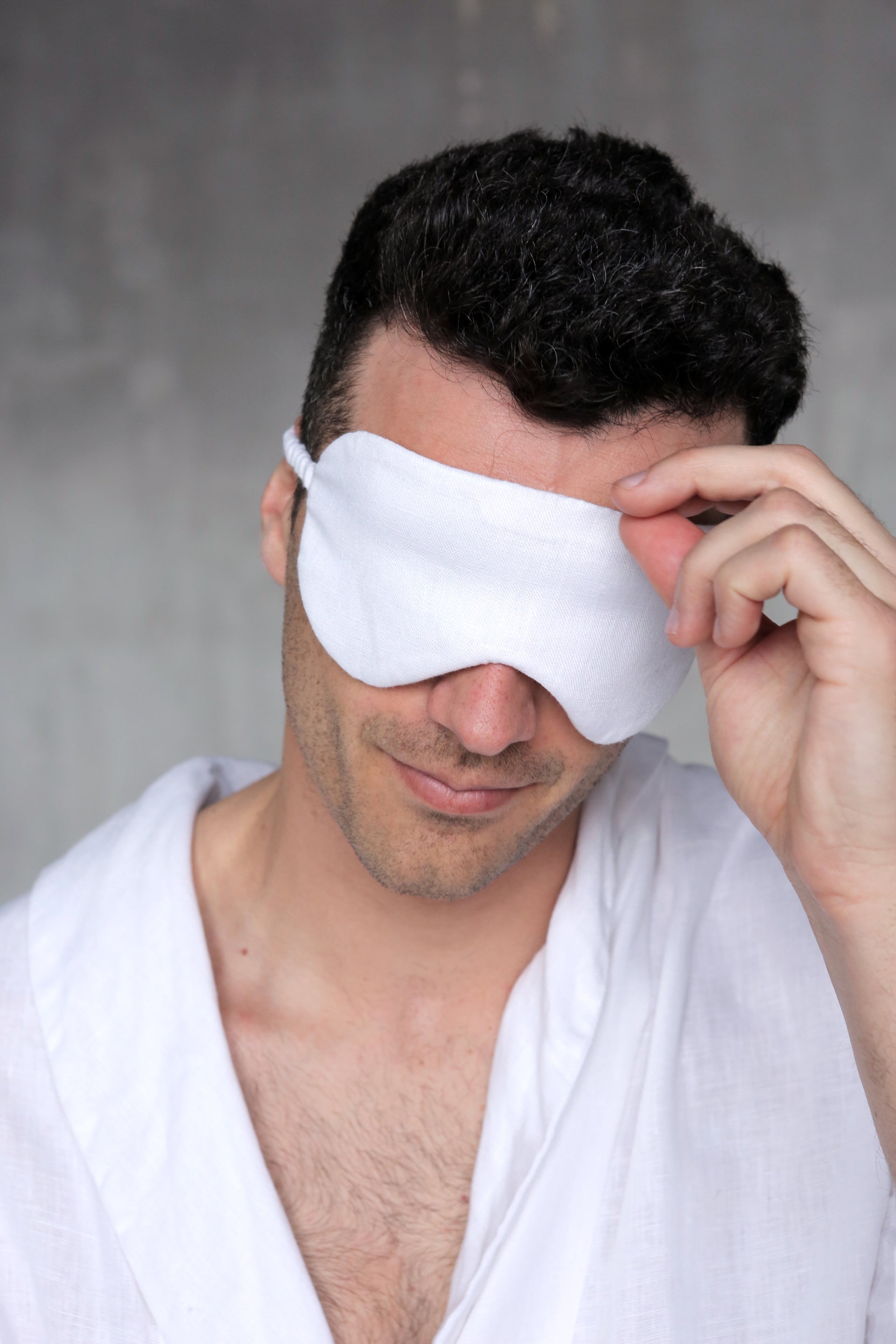 Linen Sleeping Mask OLMOA in White