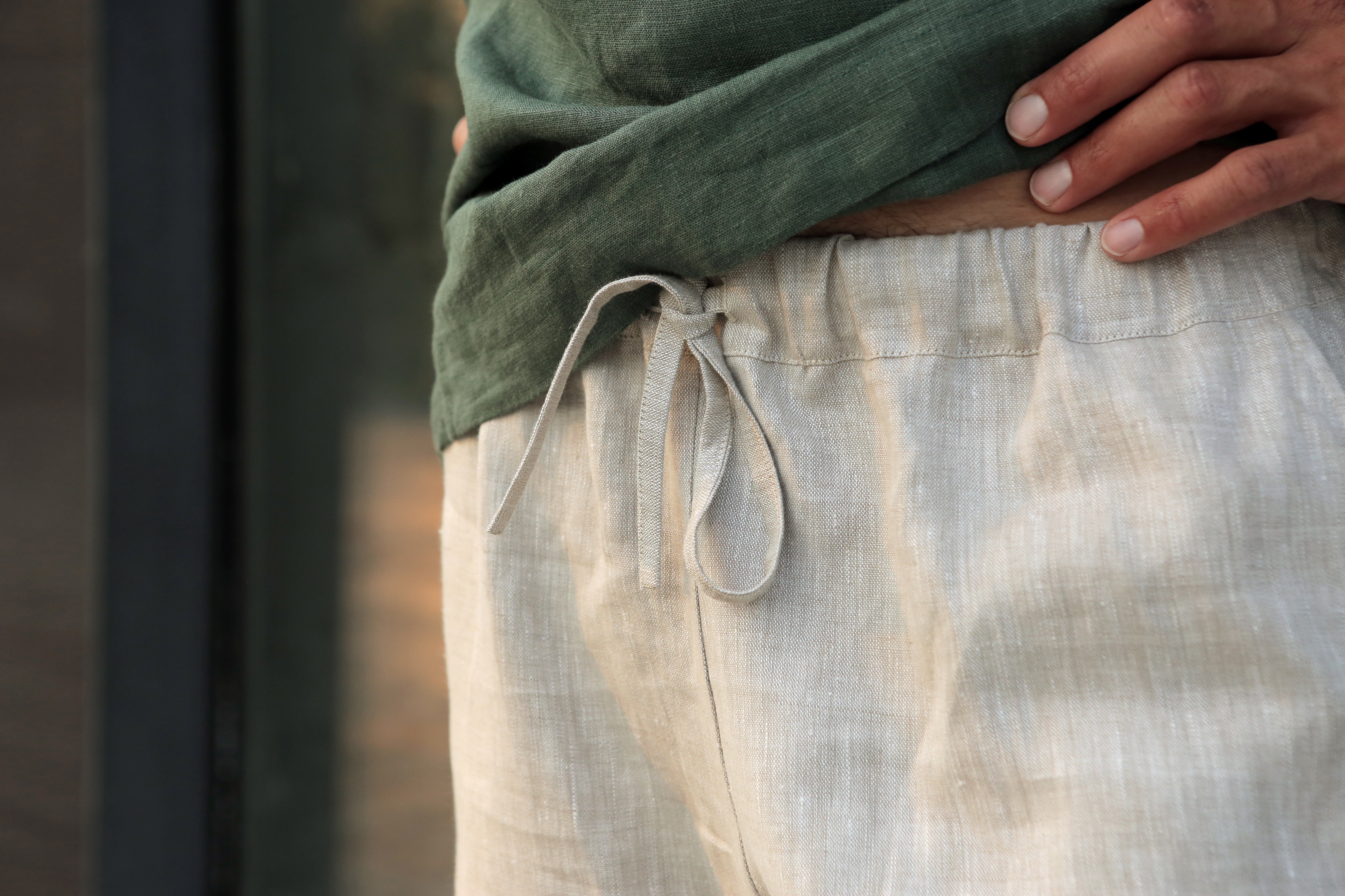 Men’s linen shorts ASH in Beige