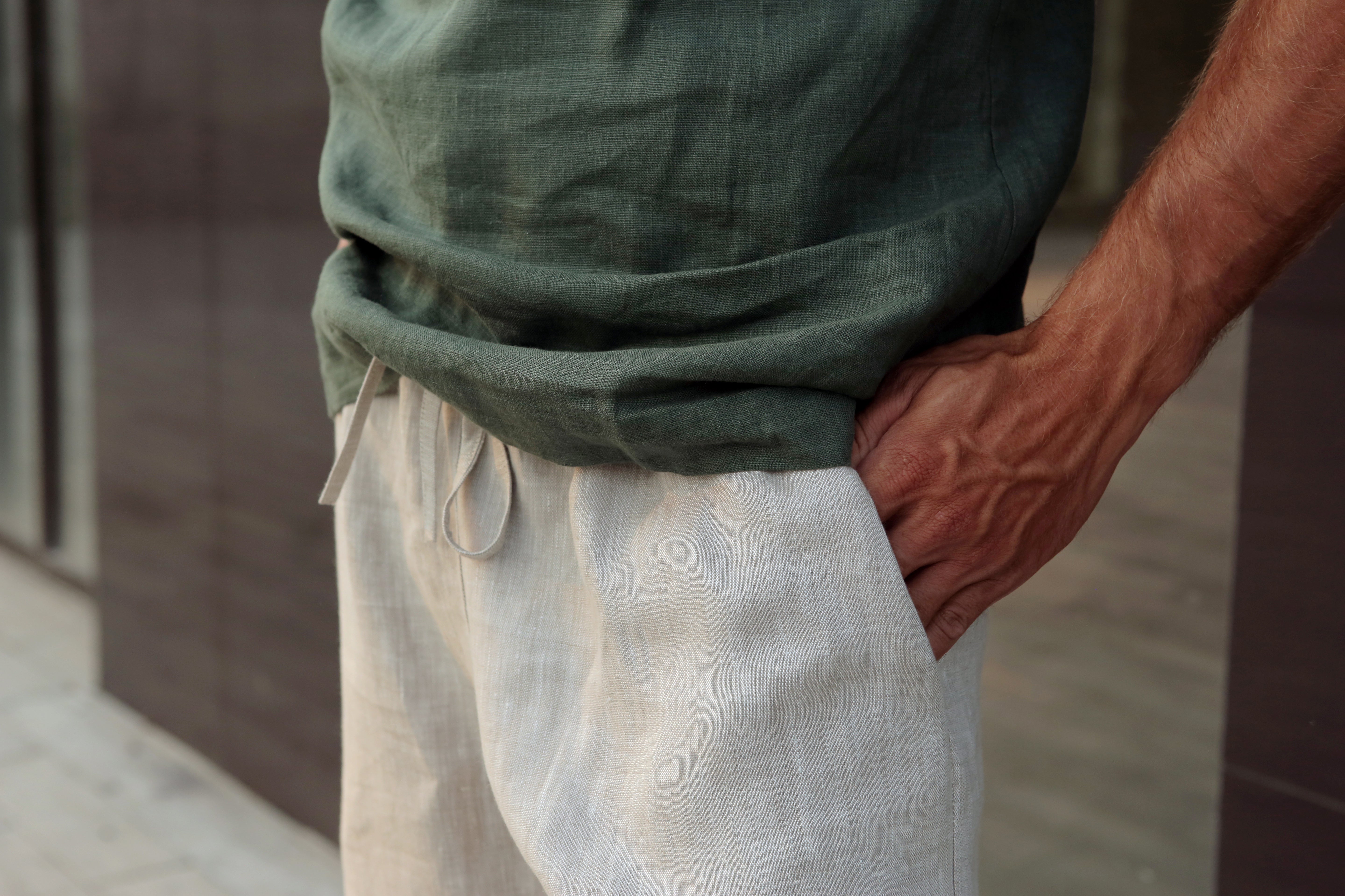 Men’s linen shorts ASH in Beige