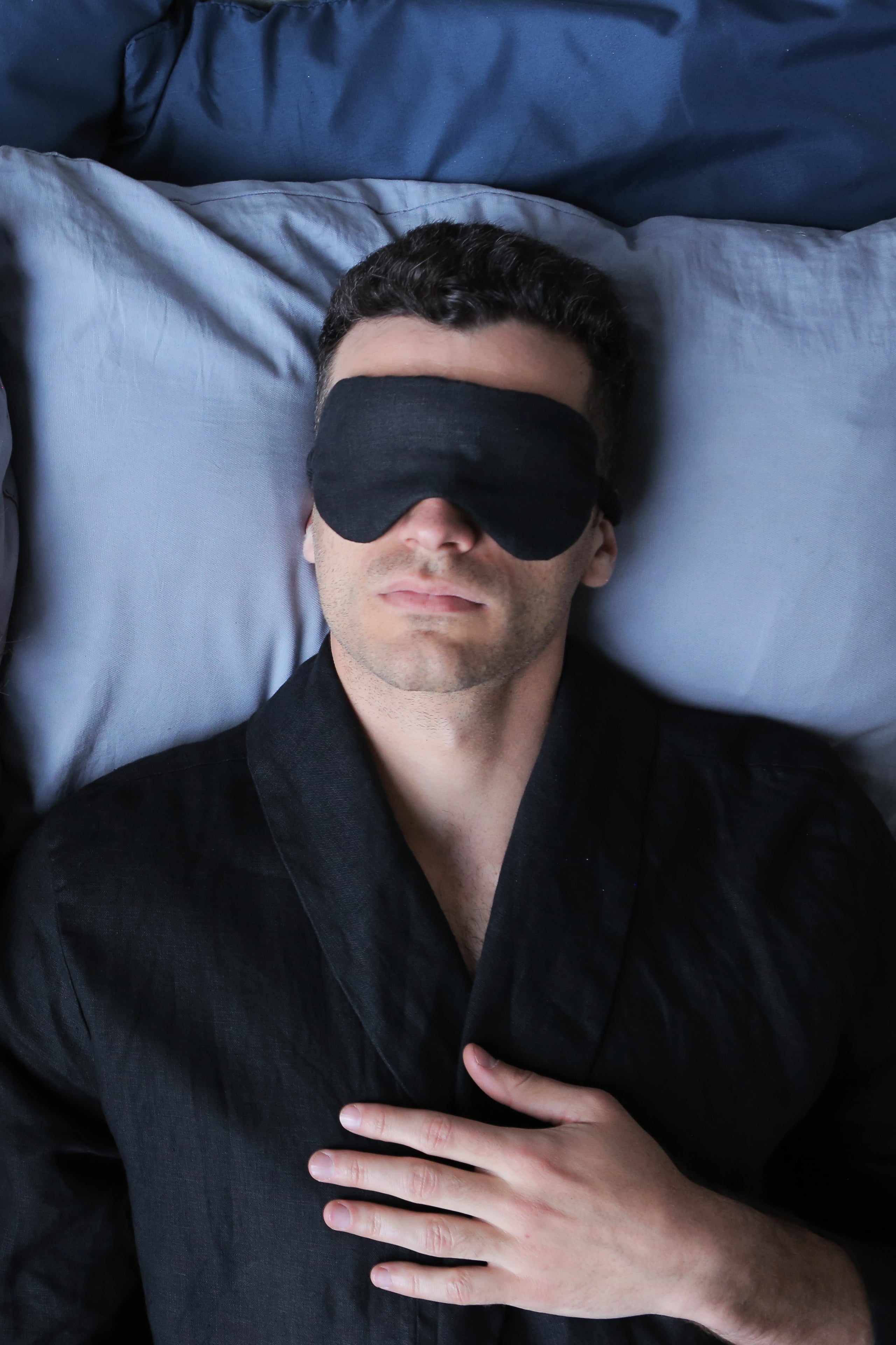 Linen sleep mask Black
