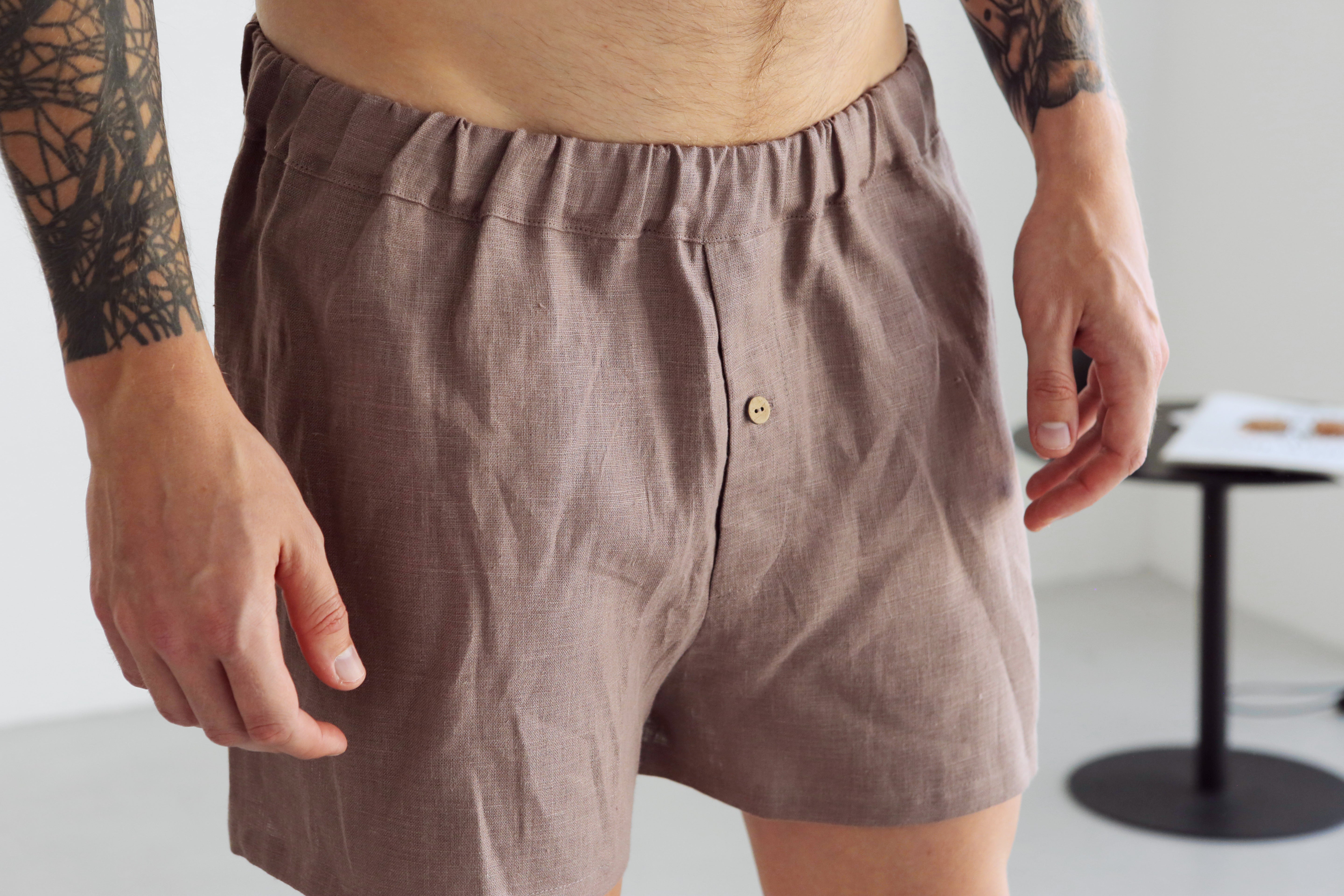 Men’s linen underwear Latte