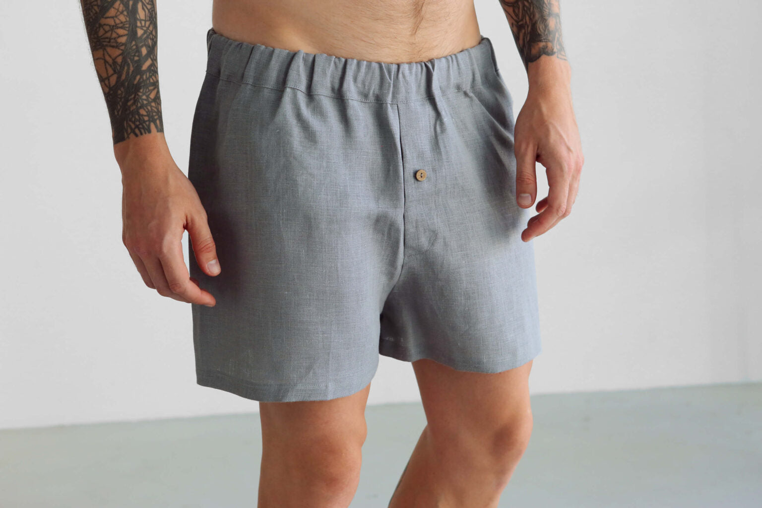 Men’s linen underwear Light grey