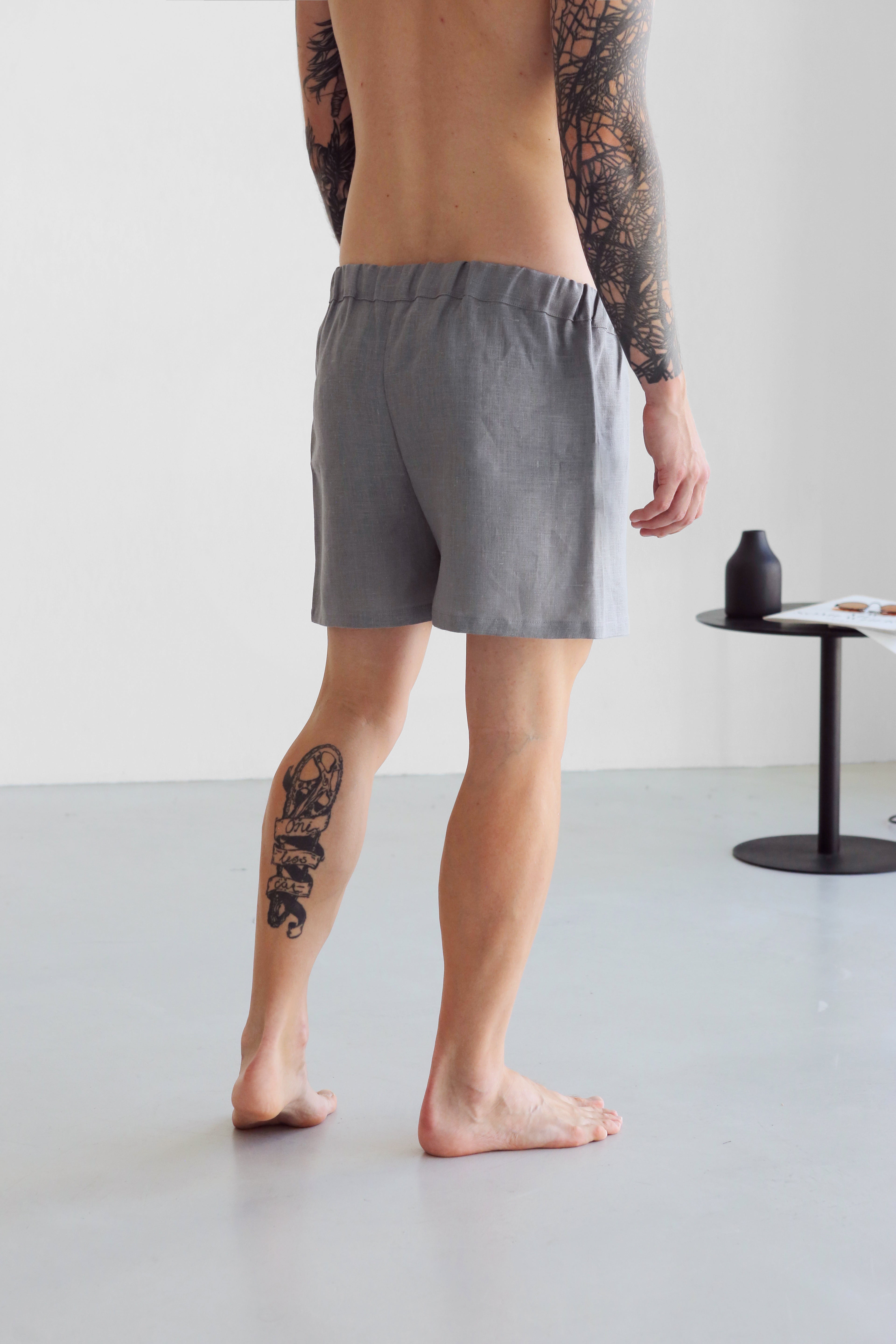 Men’s linen underwear Light grey