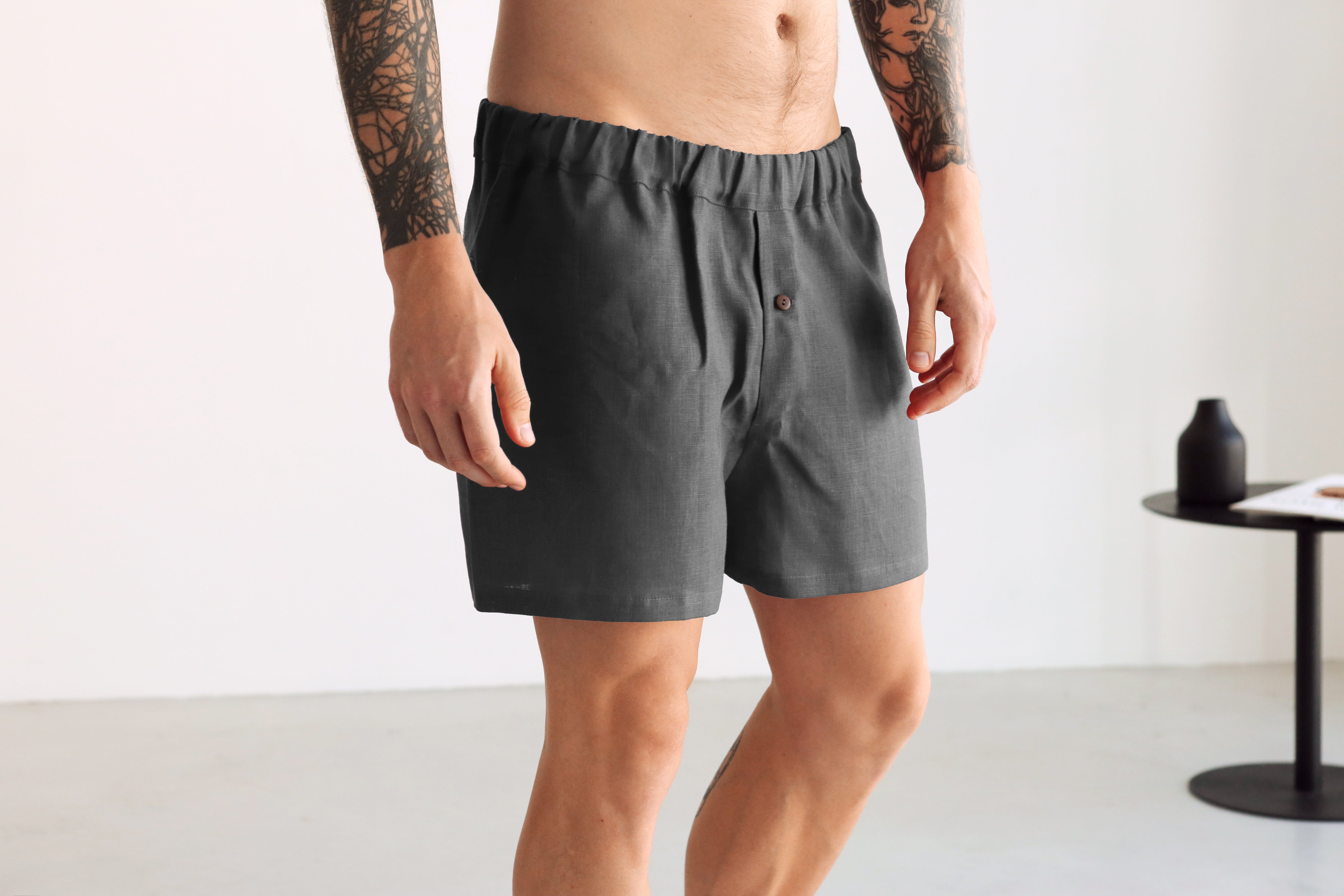 Men’s linen underwear Dark grey