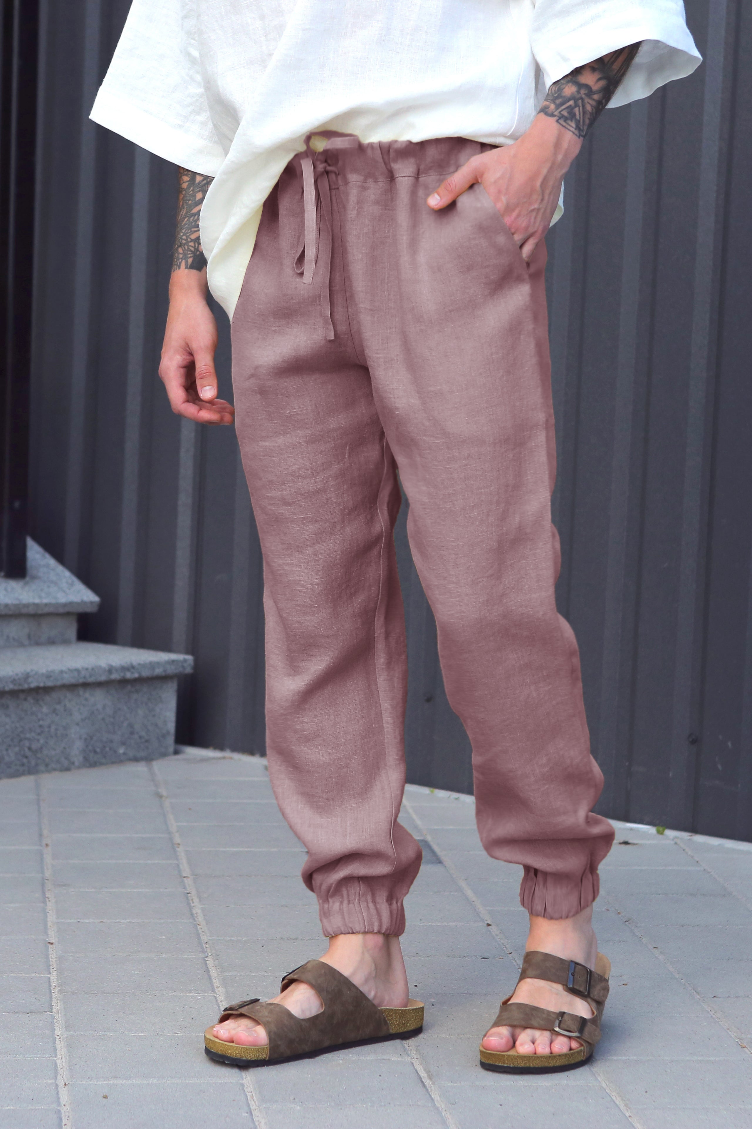 Men’s linen pants MOUNTAIN ASH in Latte