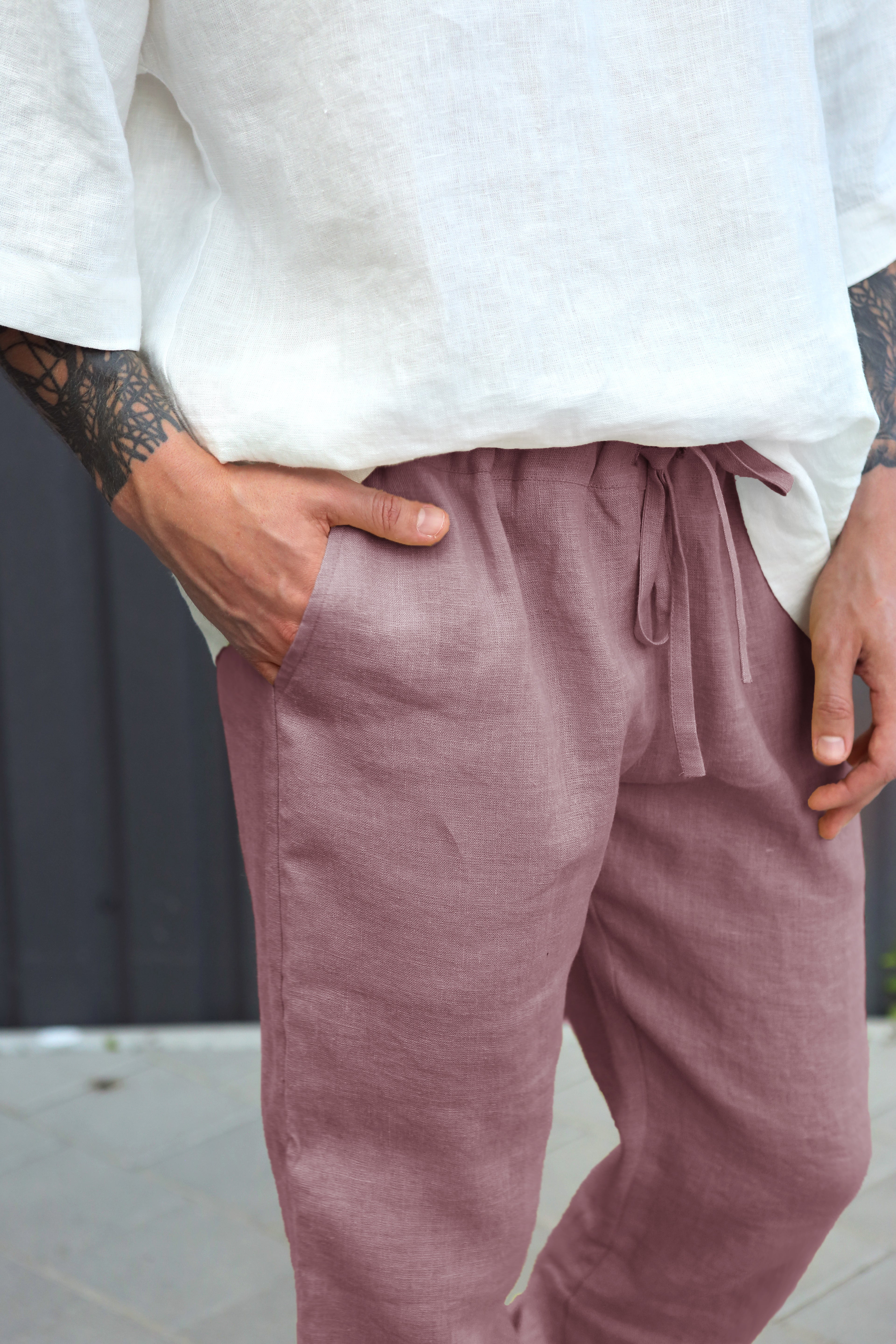 Men’s linen pants MOUNTAIN ASH in Latte