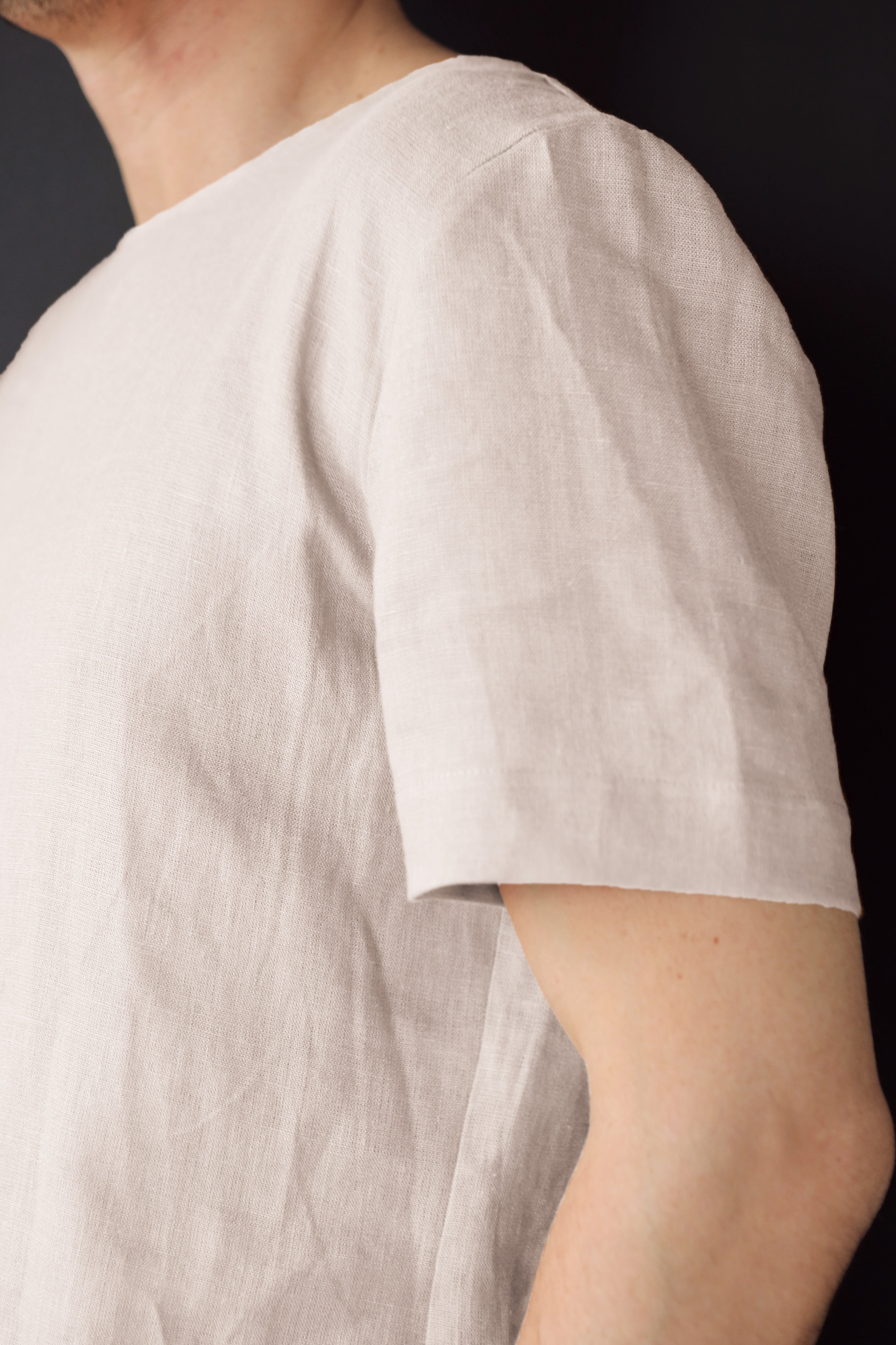 Men’s Linen T-Shirt LINDEN in Beige