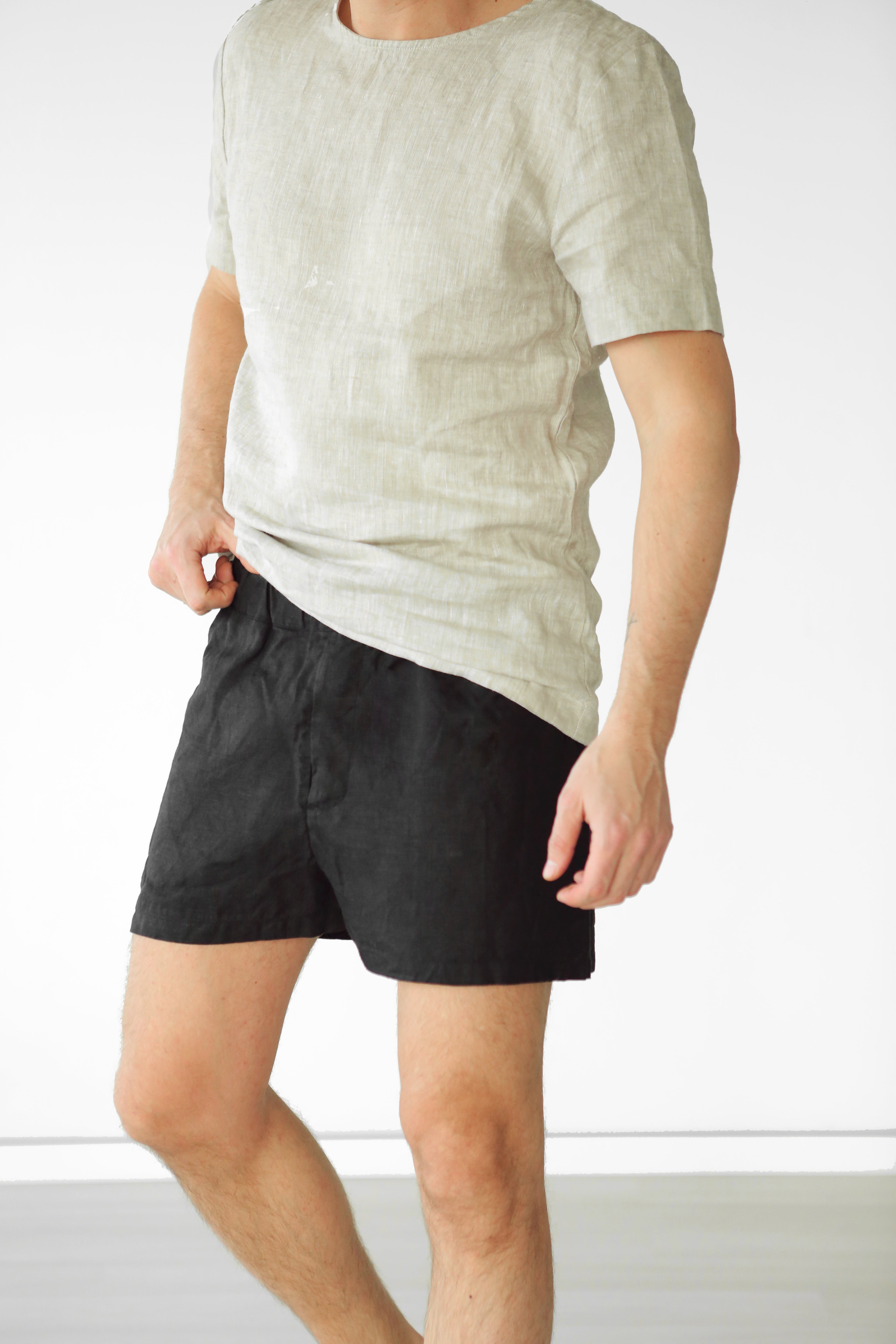 Men’s linen underwear Black
