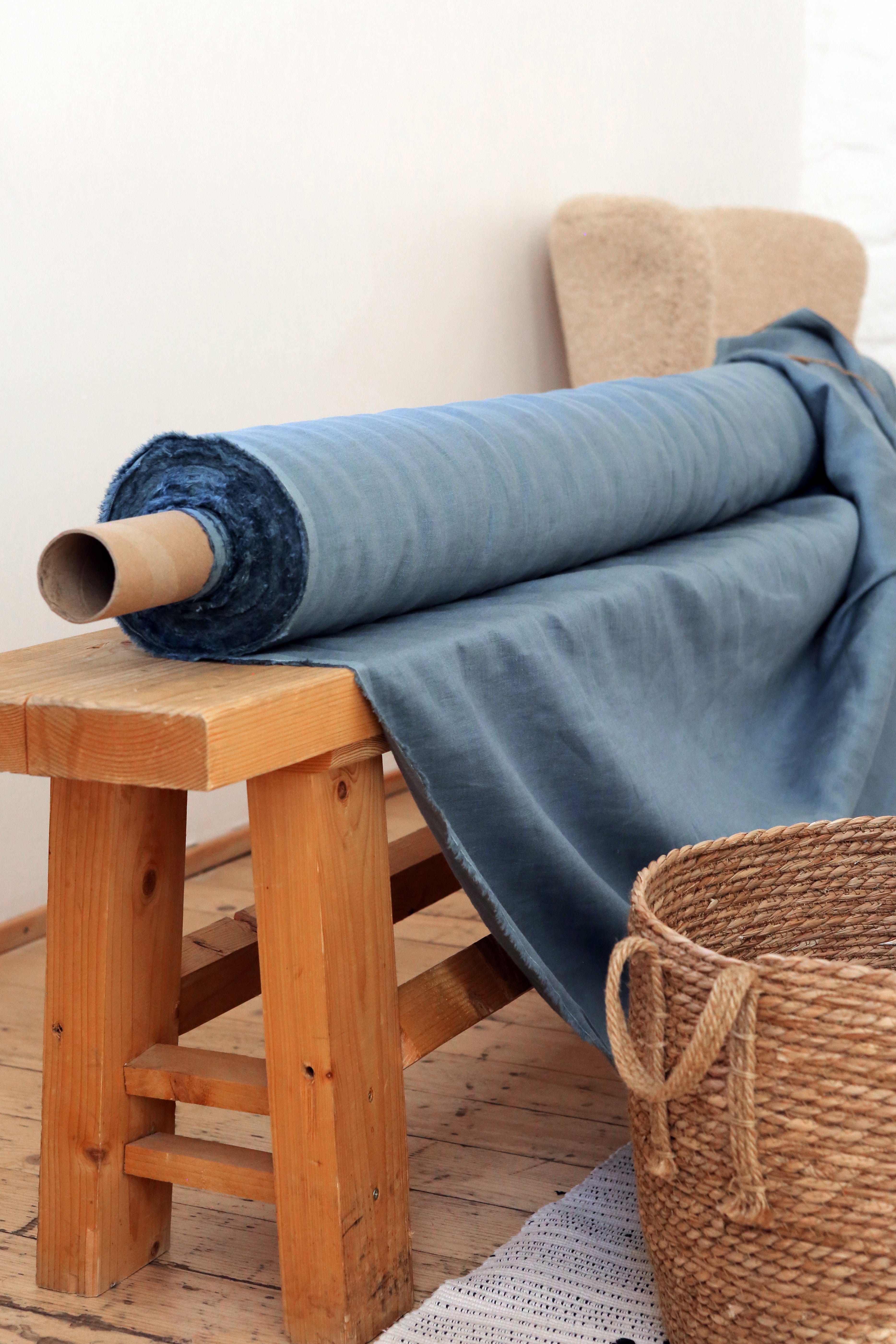 Natural Linen Fabric by the Yard / Meter