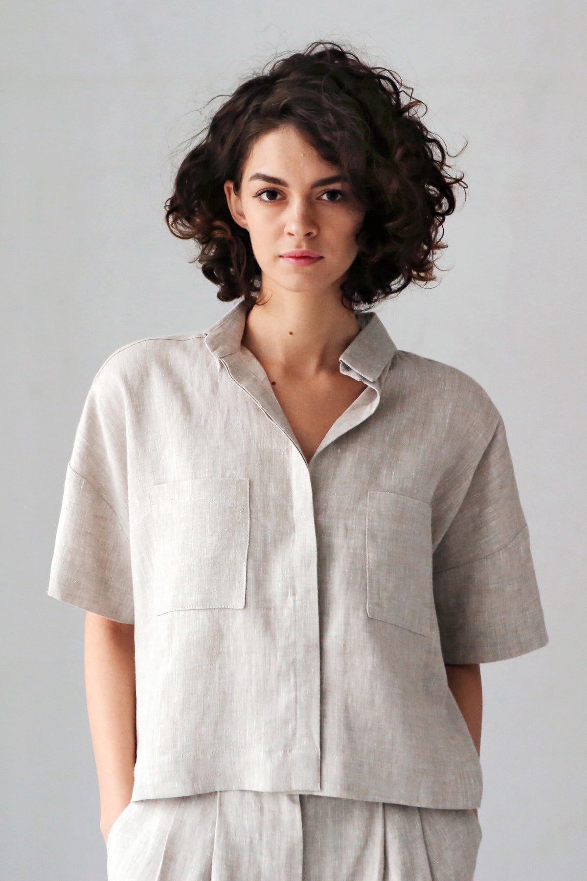 Women’s Linen Shirt RUE in Beige
