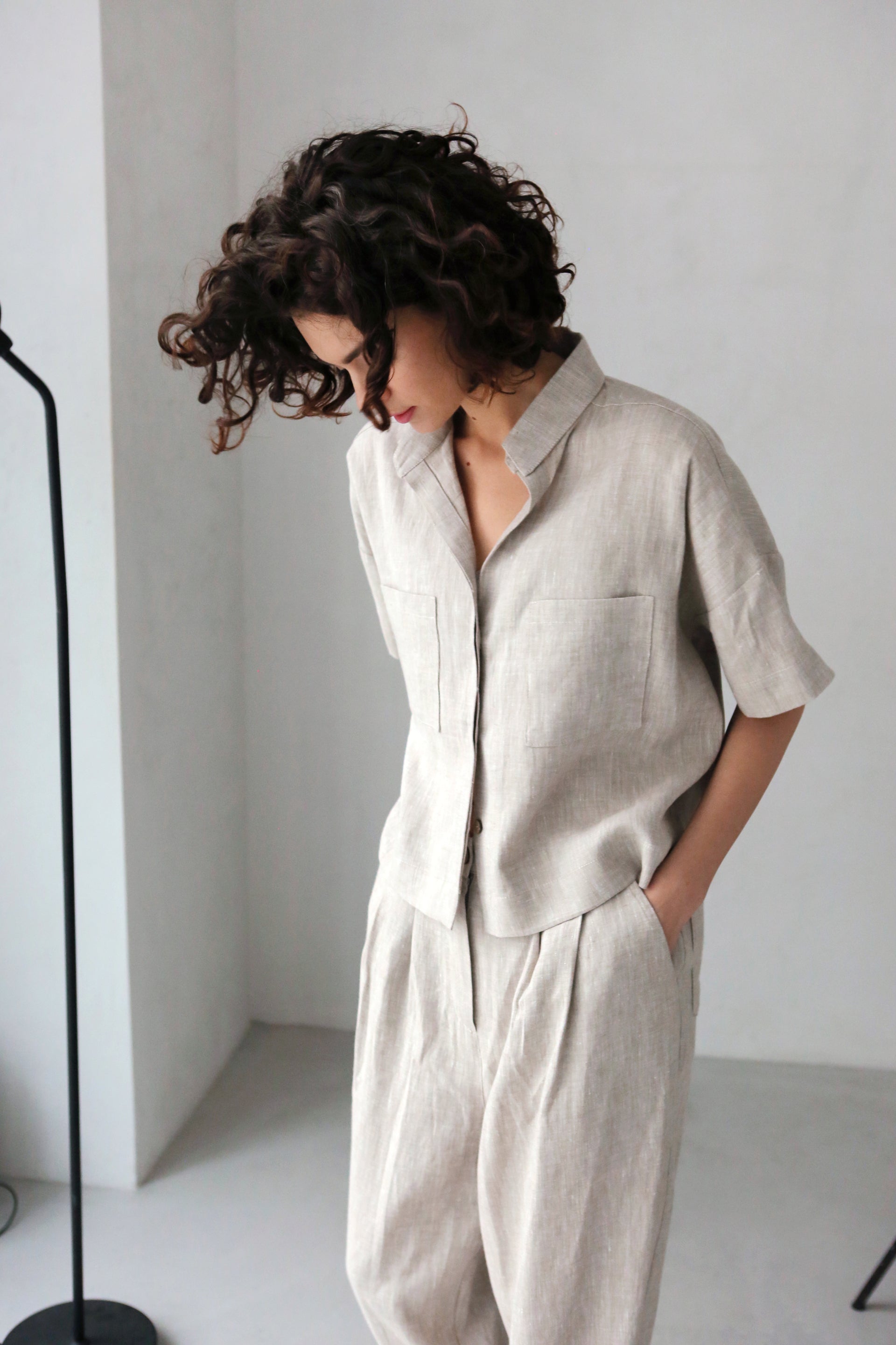 Women’s Linen Shirt RUE in Beige