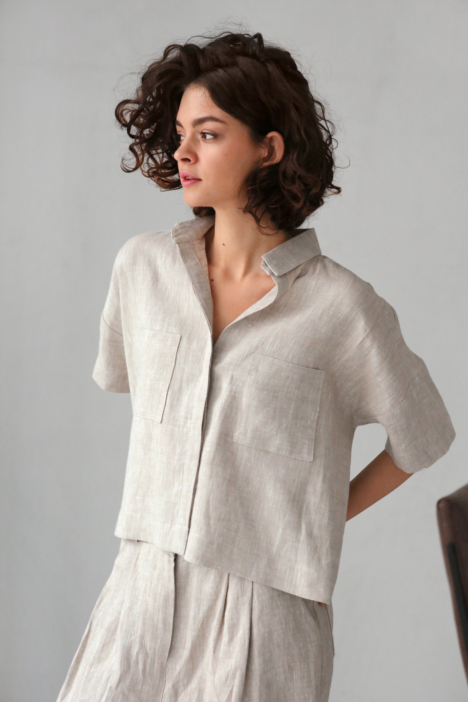 Women’s Linen Shirt RUE in Beige