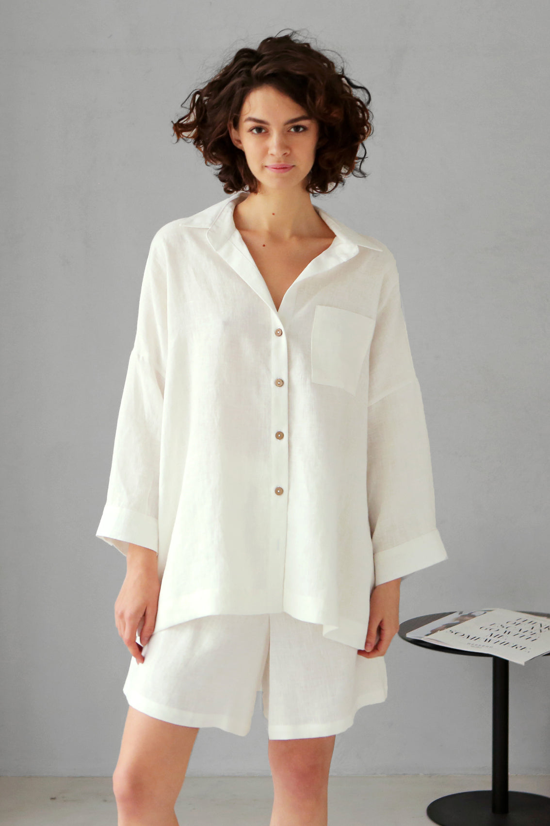 Women’s Linen Shirt FENNEL in Cream