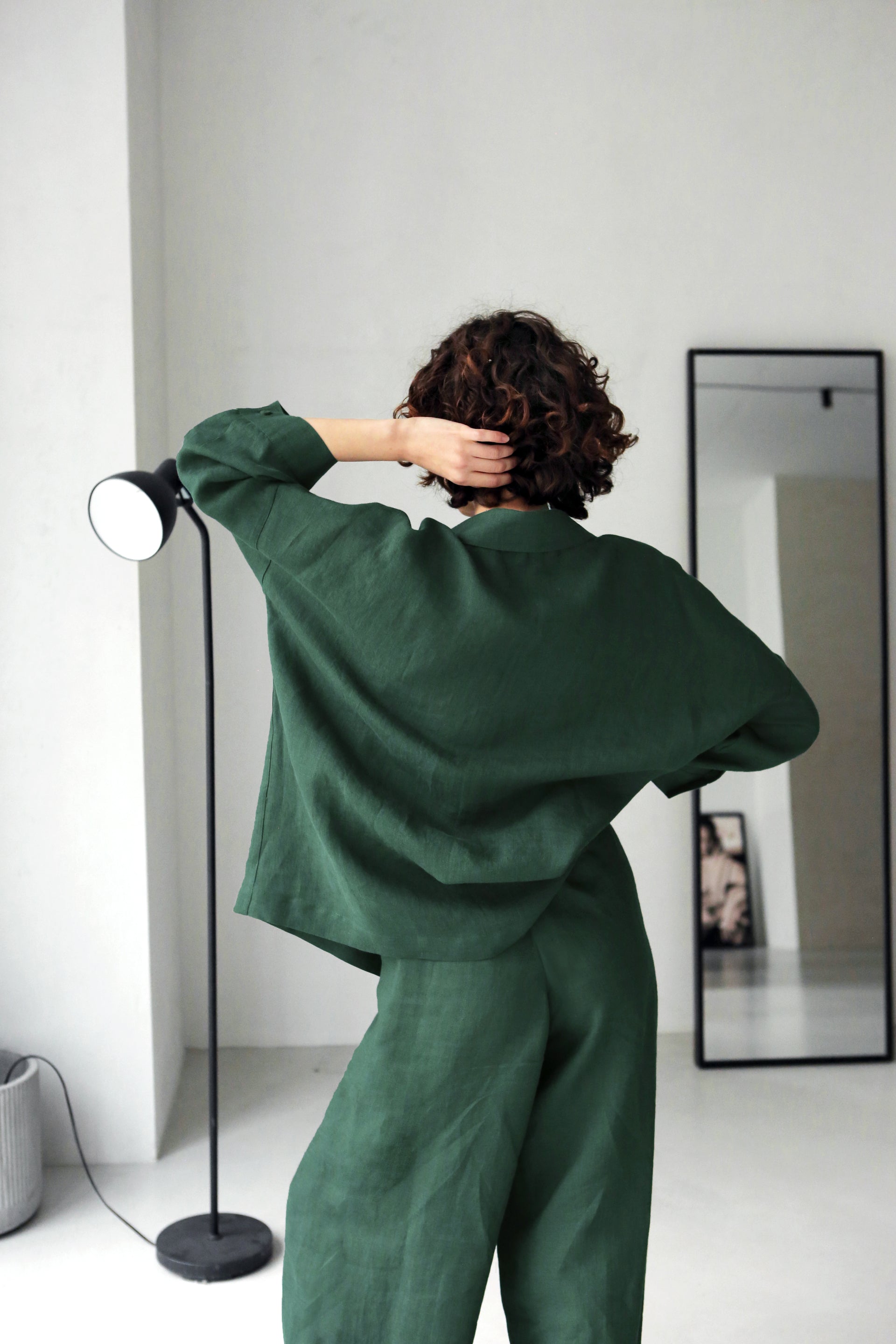 Women’s Linen Shirt FENNEL in Green