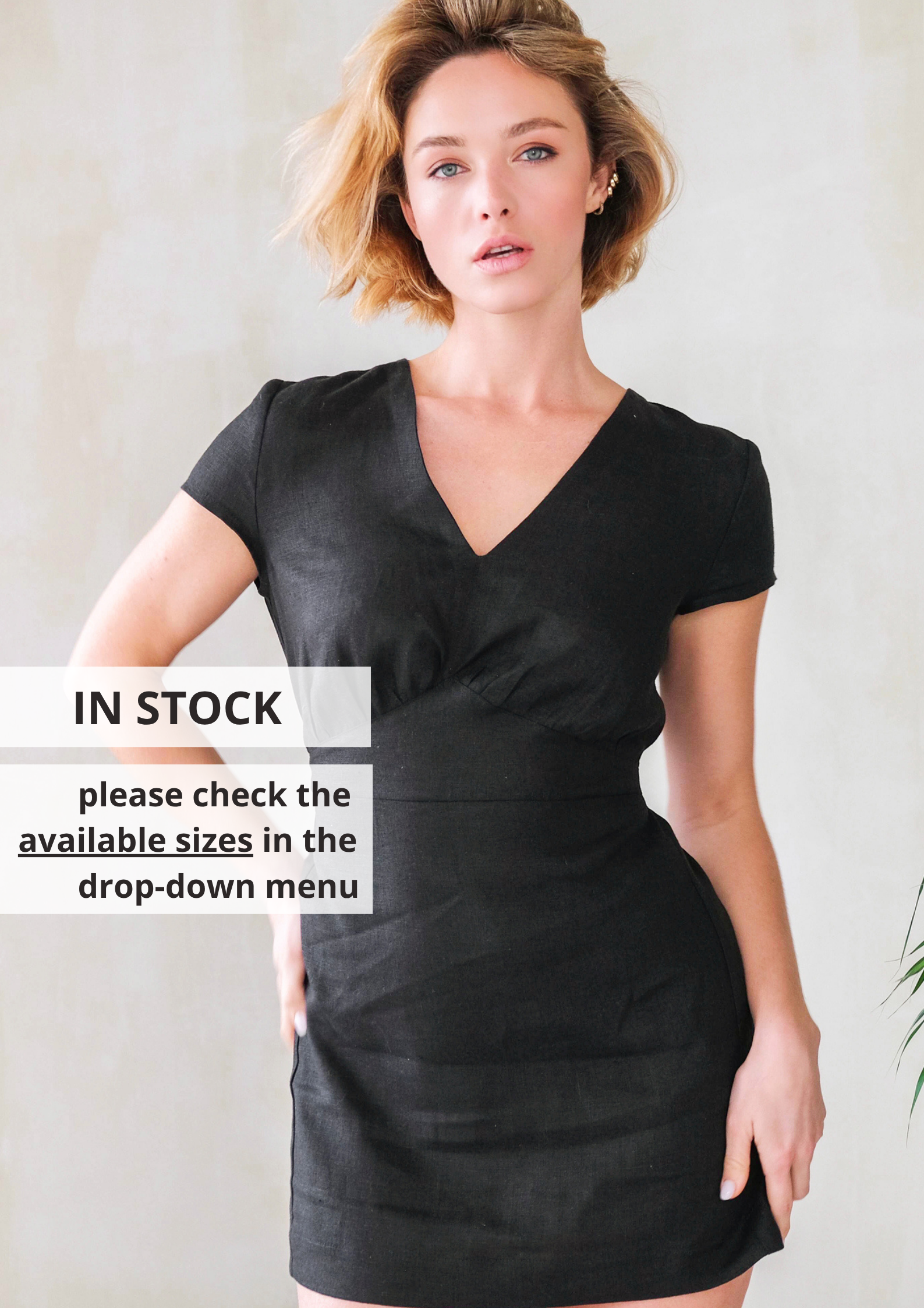 Summer Linen Dress AIRA - IN STOCK