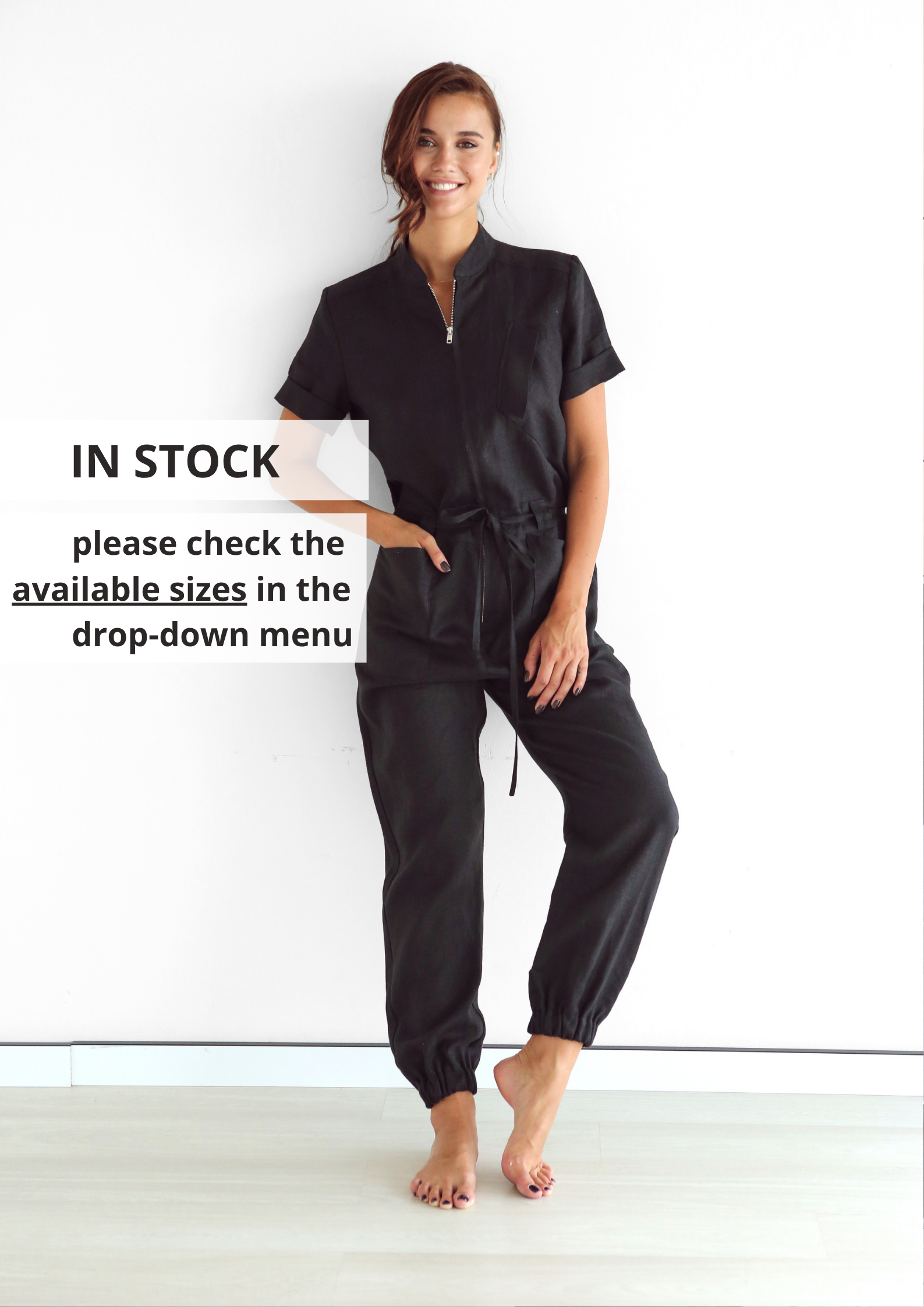 Women's Linen Jumpsuit CELOS - IN STOCK