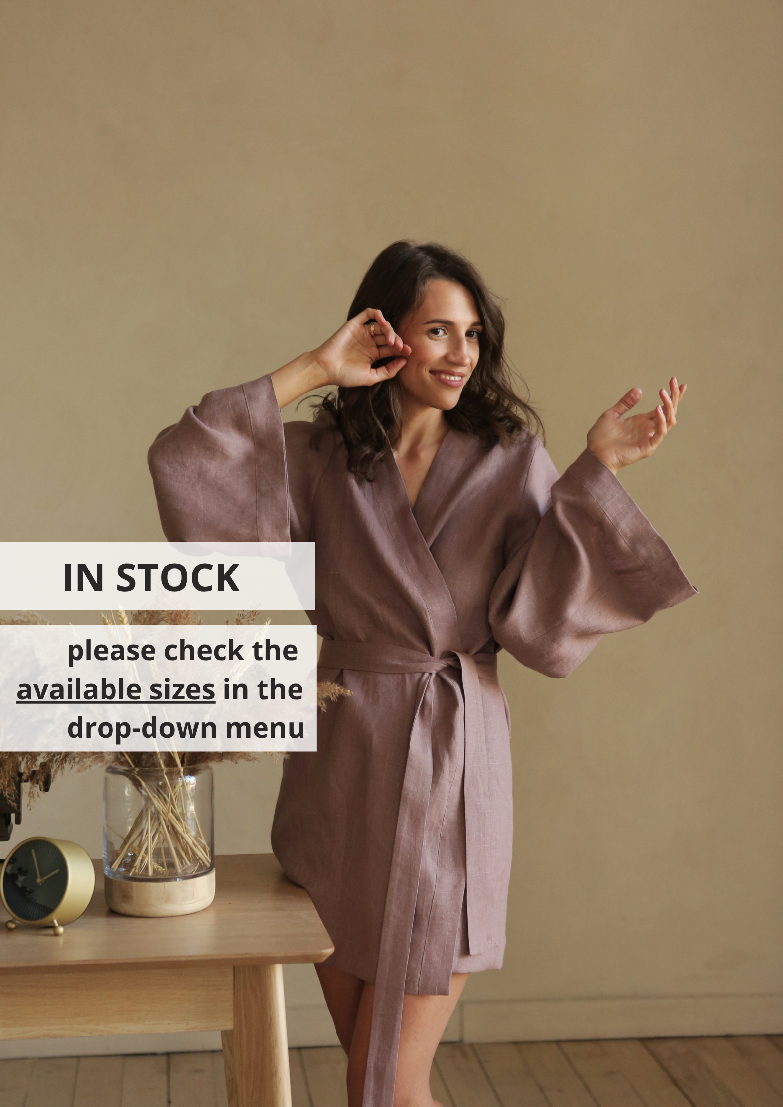 Women’s Linen Kimono KAYA - IN STOCK