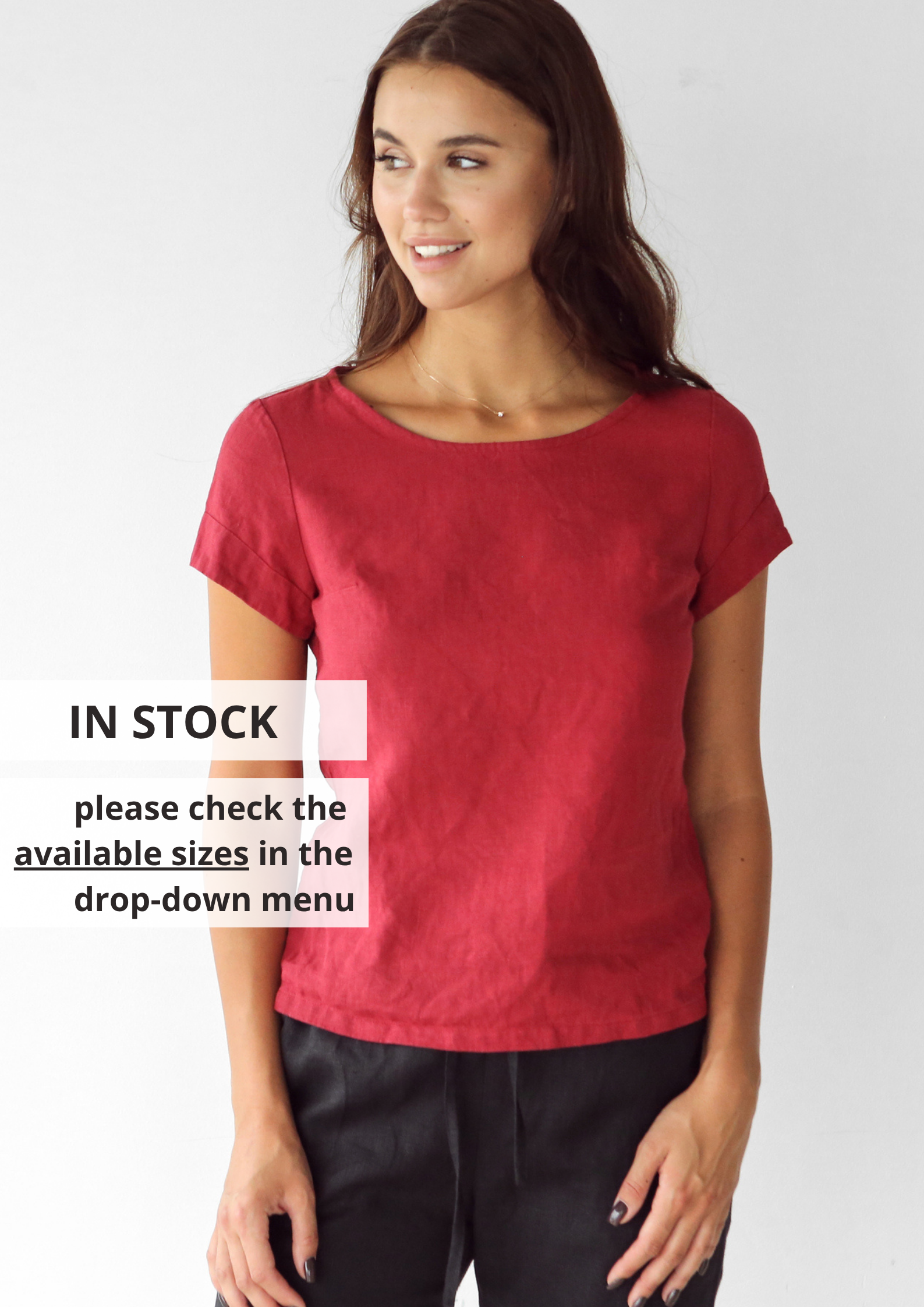 Women's Linen T-Shirt IRIS - IN STOCK