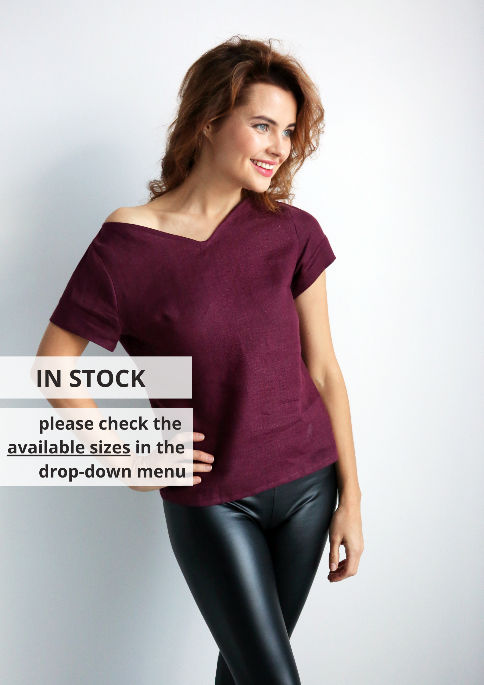 Women's Linen T-Shirt NERINE - IN STOCK