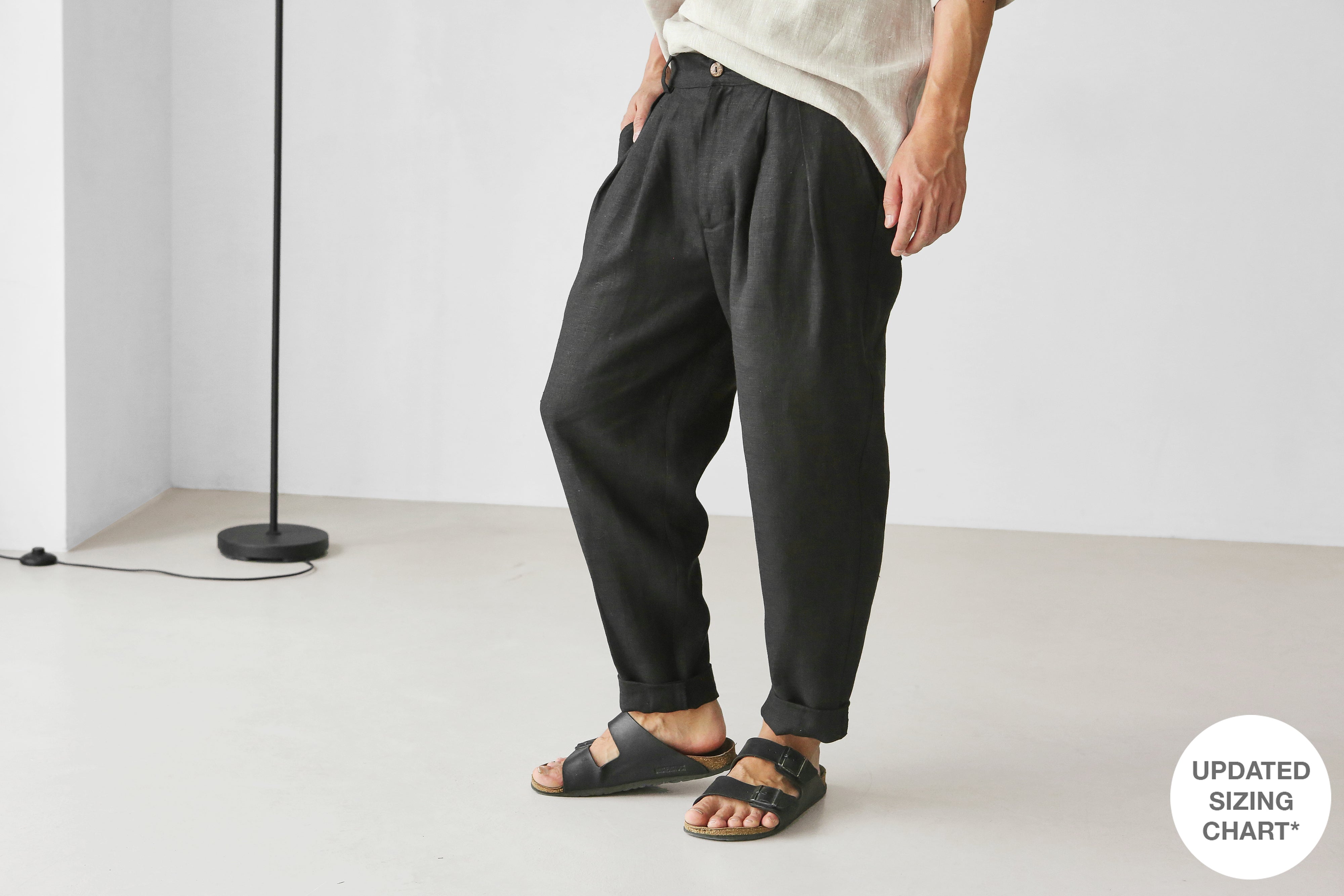 Loose Pleated Pants CEDAR in Black