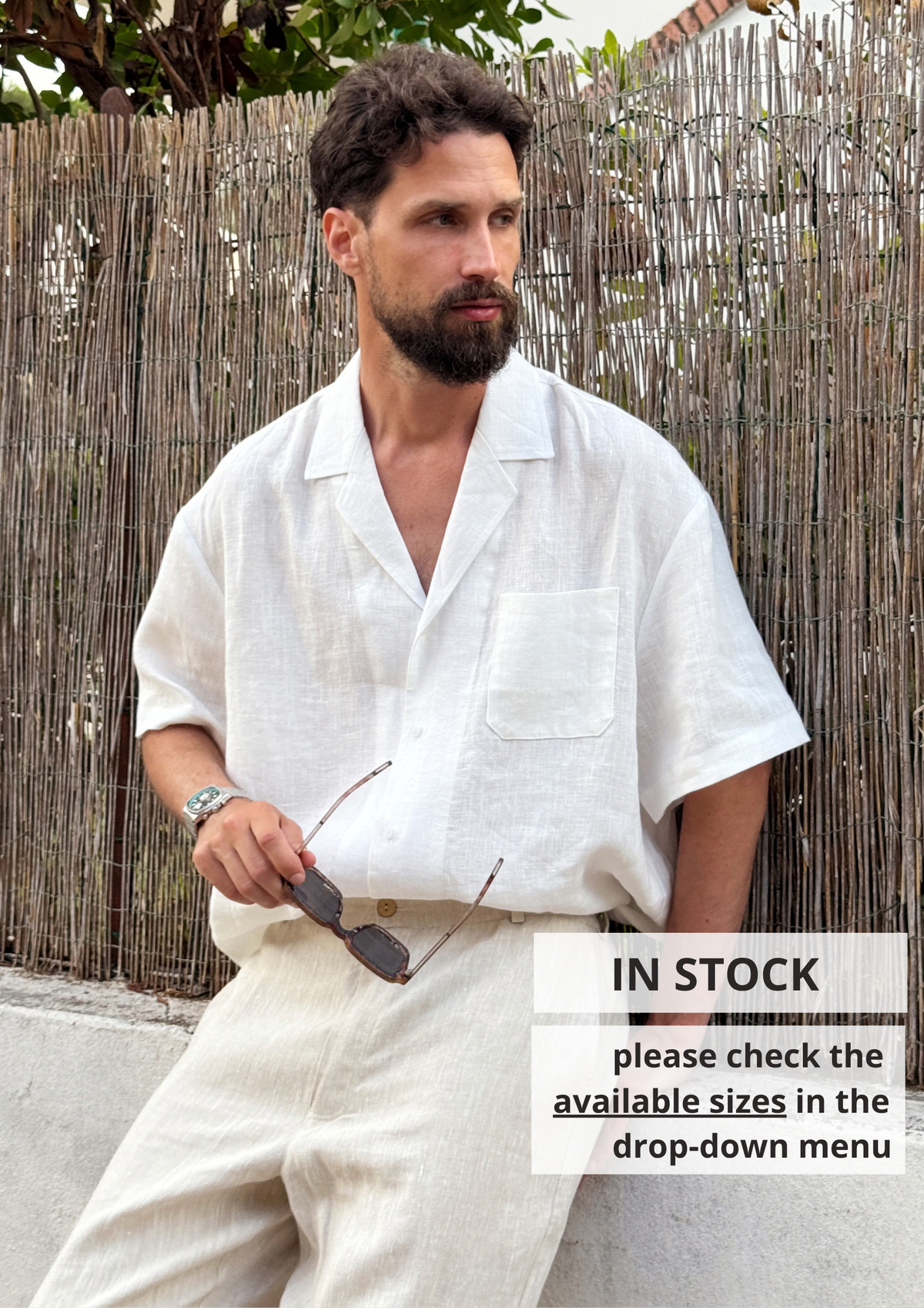 Men’s Linen Relaxed Shirt DALIA - IN STOCK