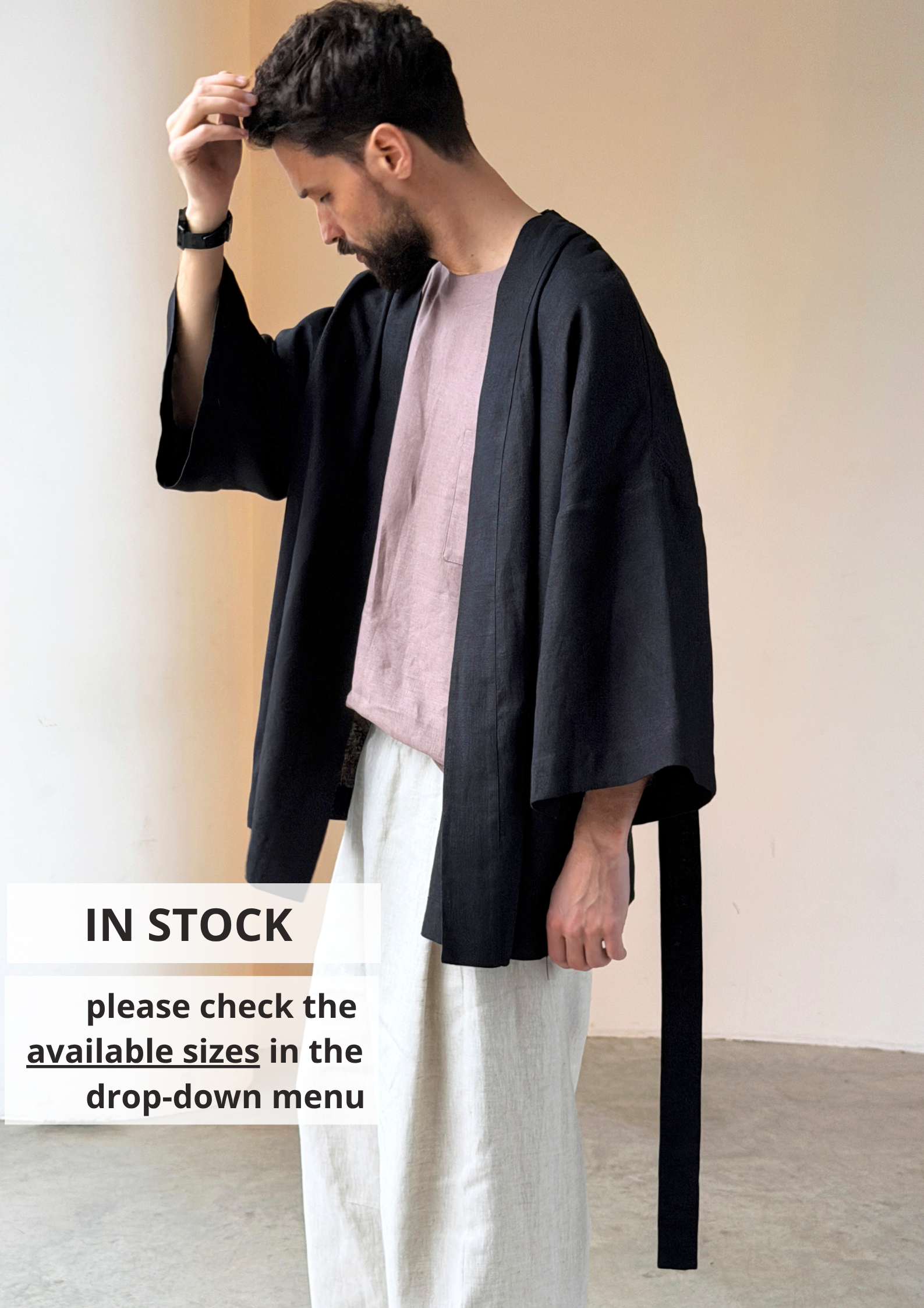 Men’s Linen Kimono Skirt ARIA - IN STOCK