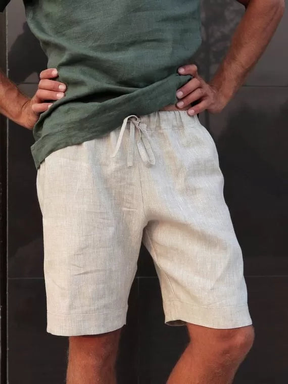 Men’s linen shorts ASH in Beige